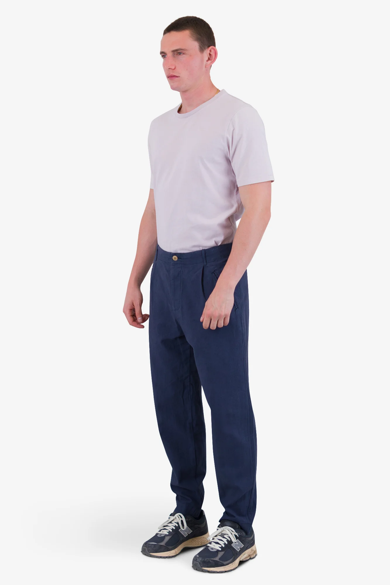 Assembly Pant - Soft Navy Cotton Linen - Image 3