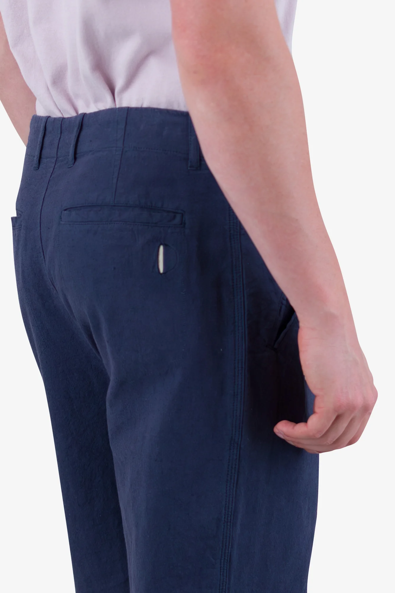 Assembly Pant - Soft Navy Cotton Linen - Image 7