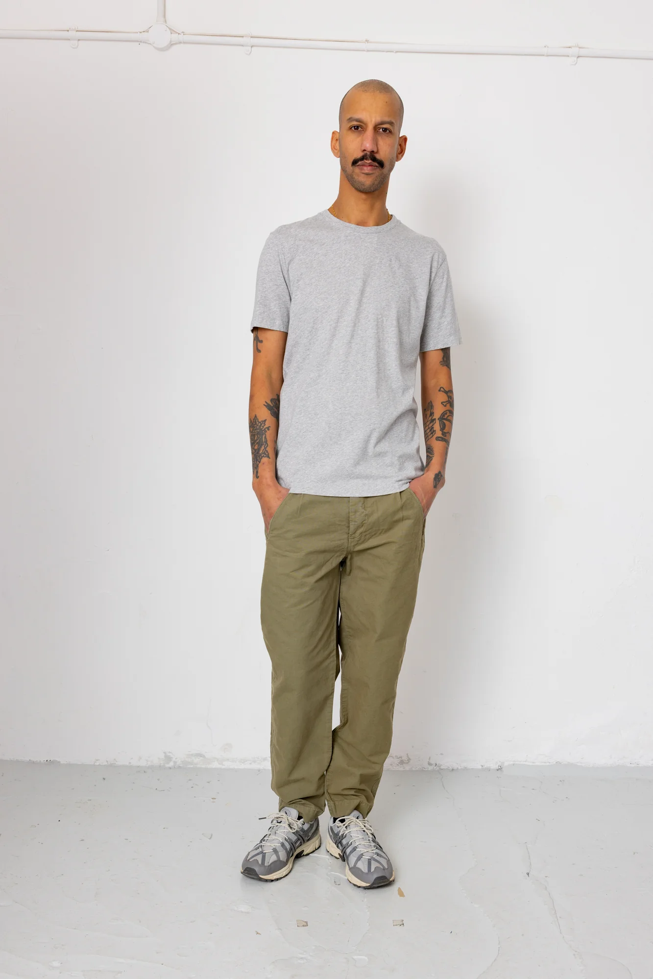 Assembly T-Shirt - Light Grey Melange - Image 3