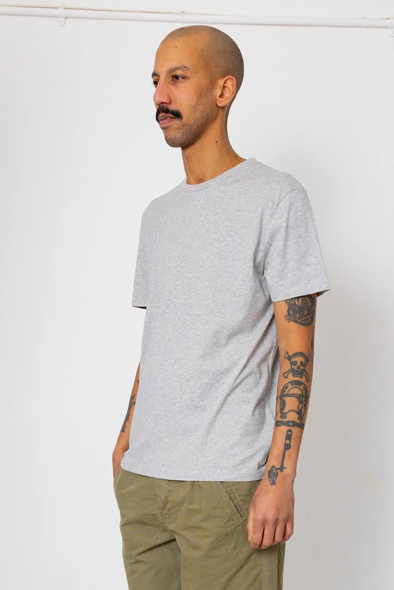 Assembly T-Shirt - Light Grey Melange - Image 4