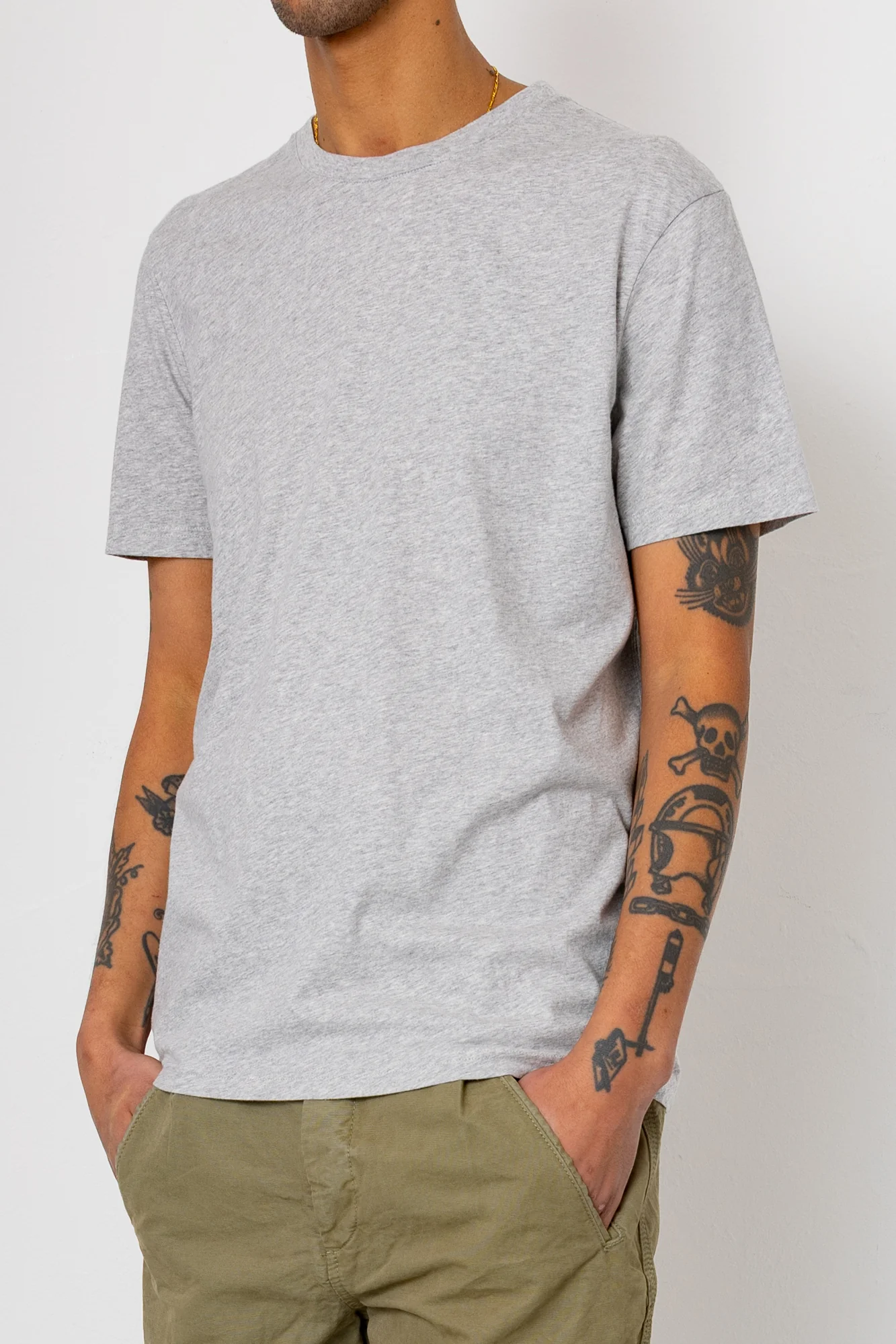 Assembly T-Shirt - Light Grey Melange - Image 6