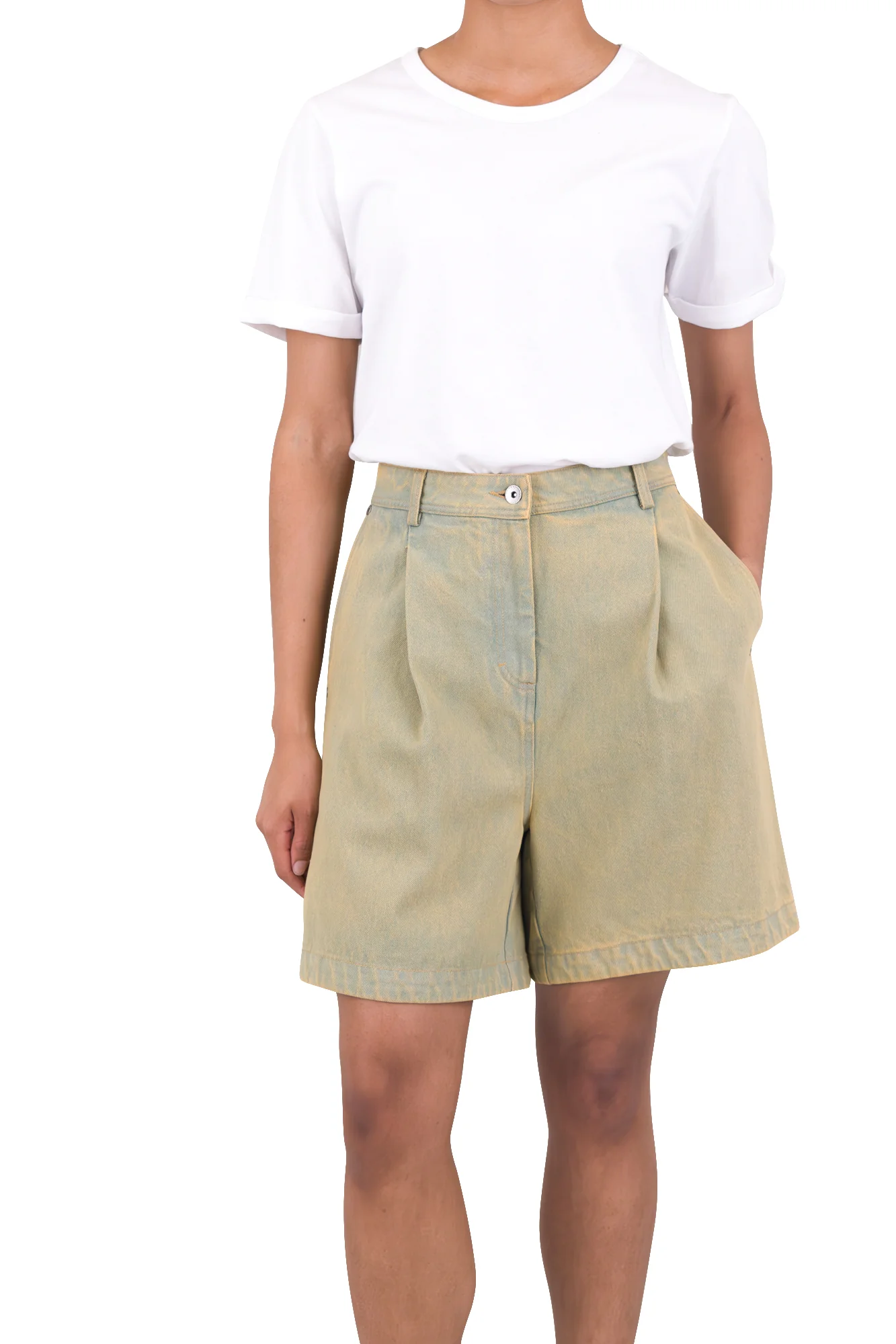 Boyfriend Shorts - Bleached Denim - Image 6