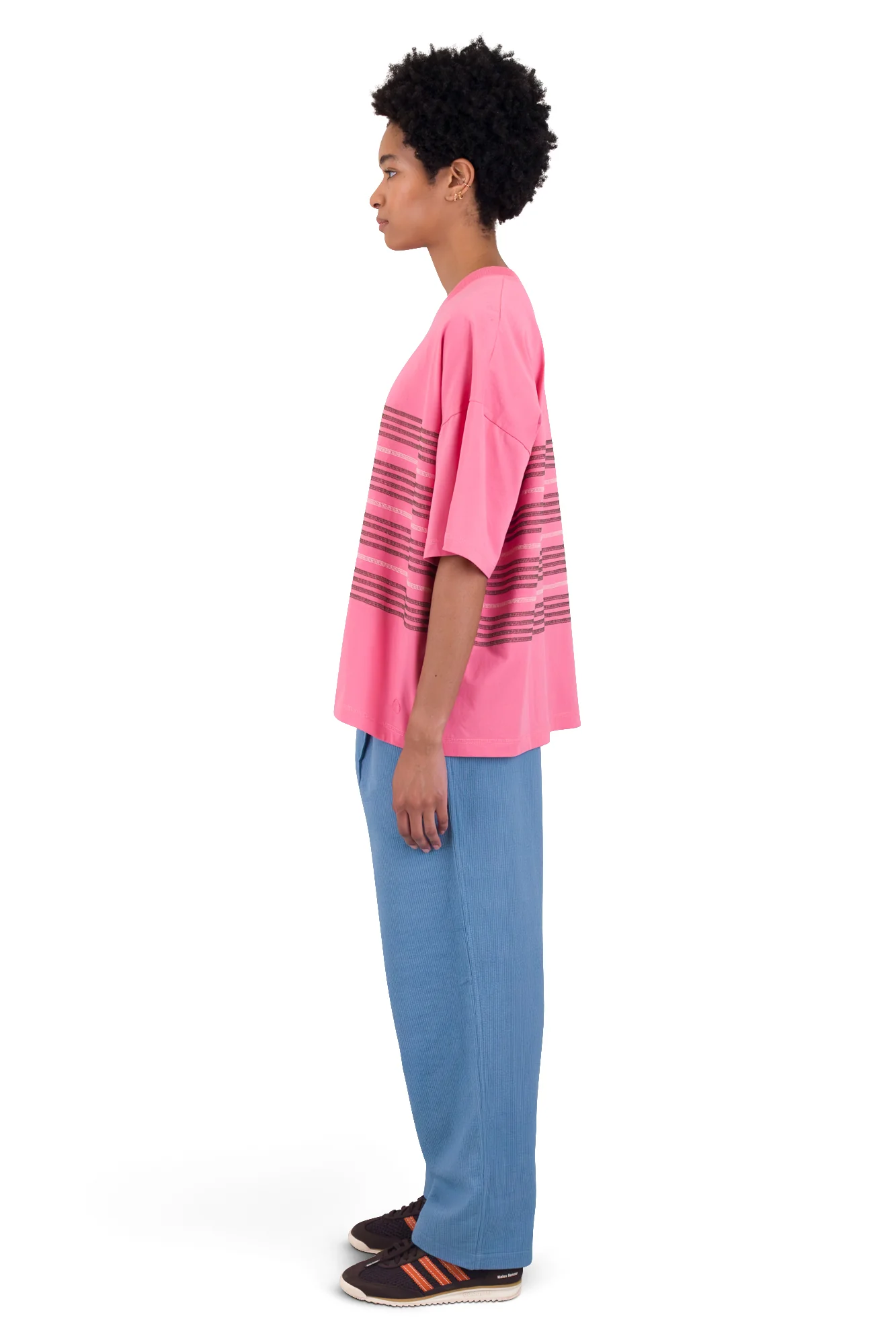 Boyfriend T-Shirt - Multistitch Stripe - Image 4