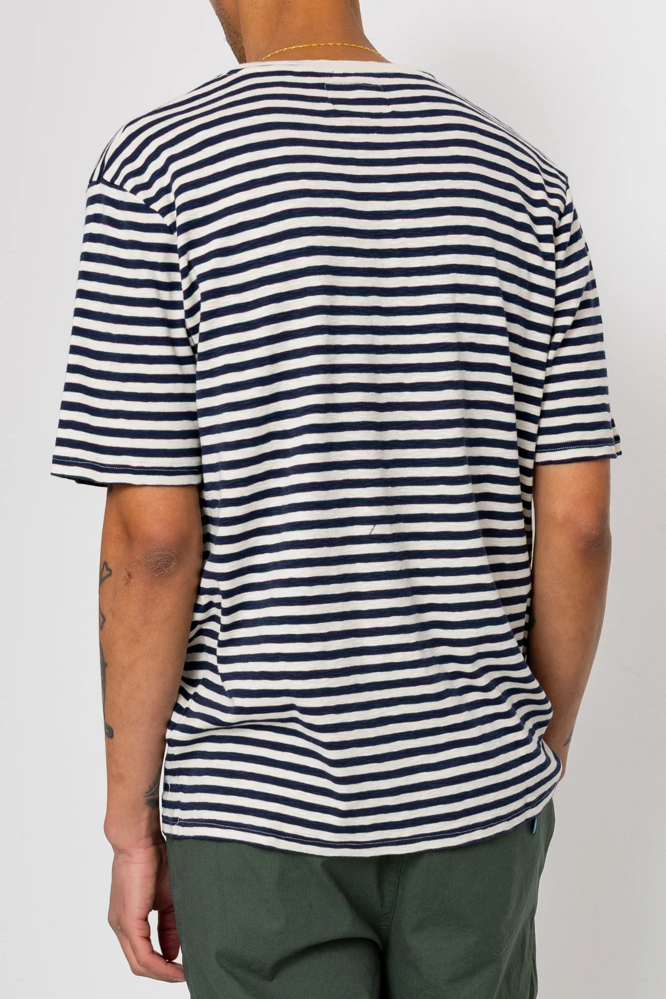 Classic Stripe T-Shirt - Ecru / Navy - Image 5