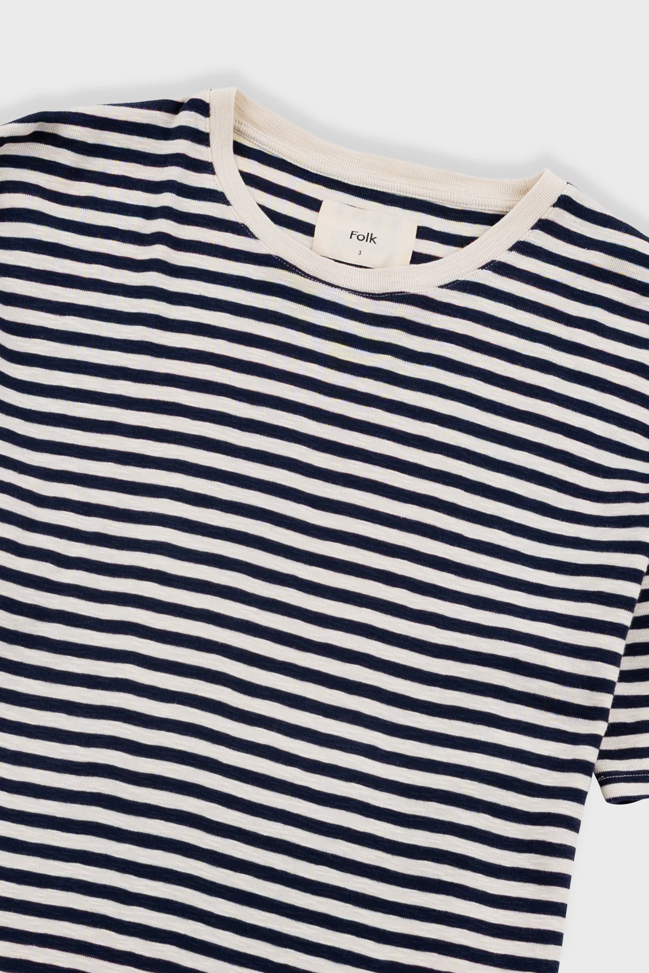 Classic Stripe T-Shirt - Ecru / Navy - Image 7
