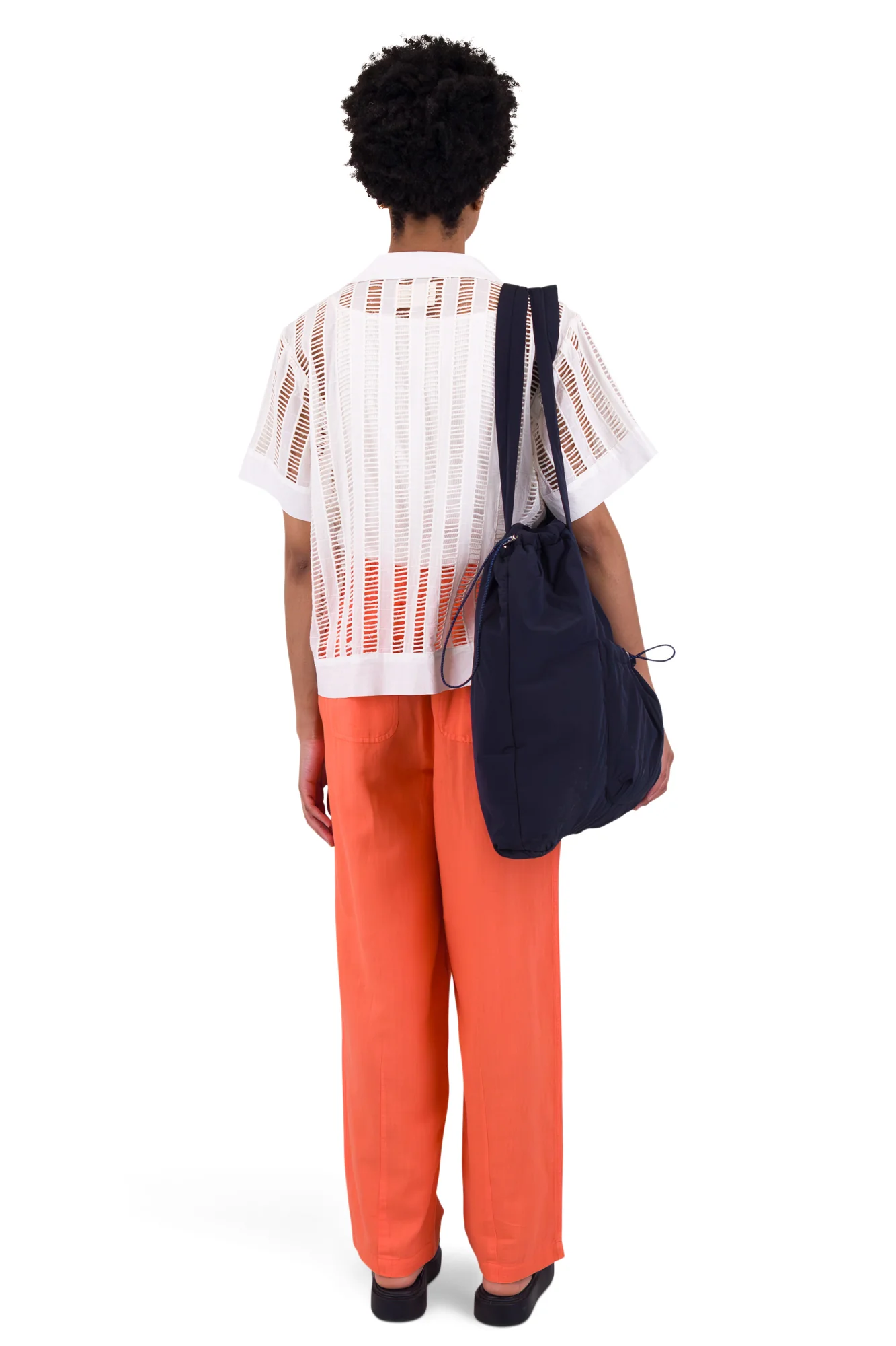 Drawcord Baggy Pants - Coral - Image 7