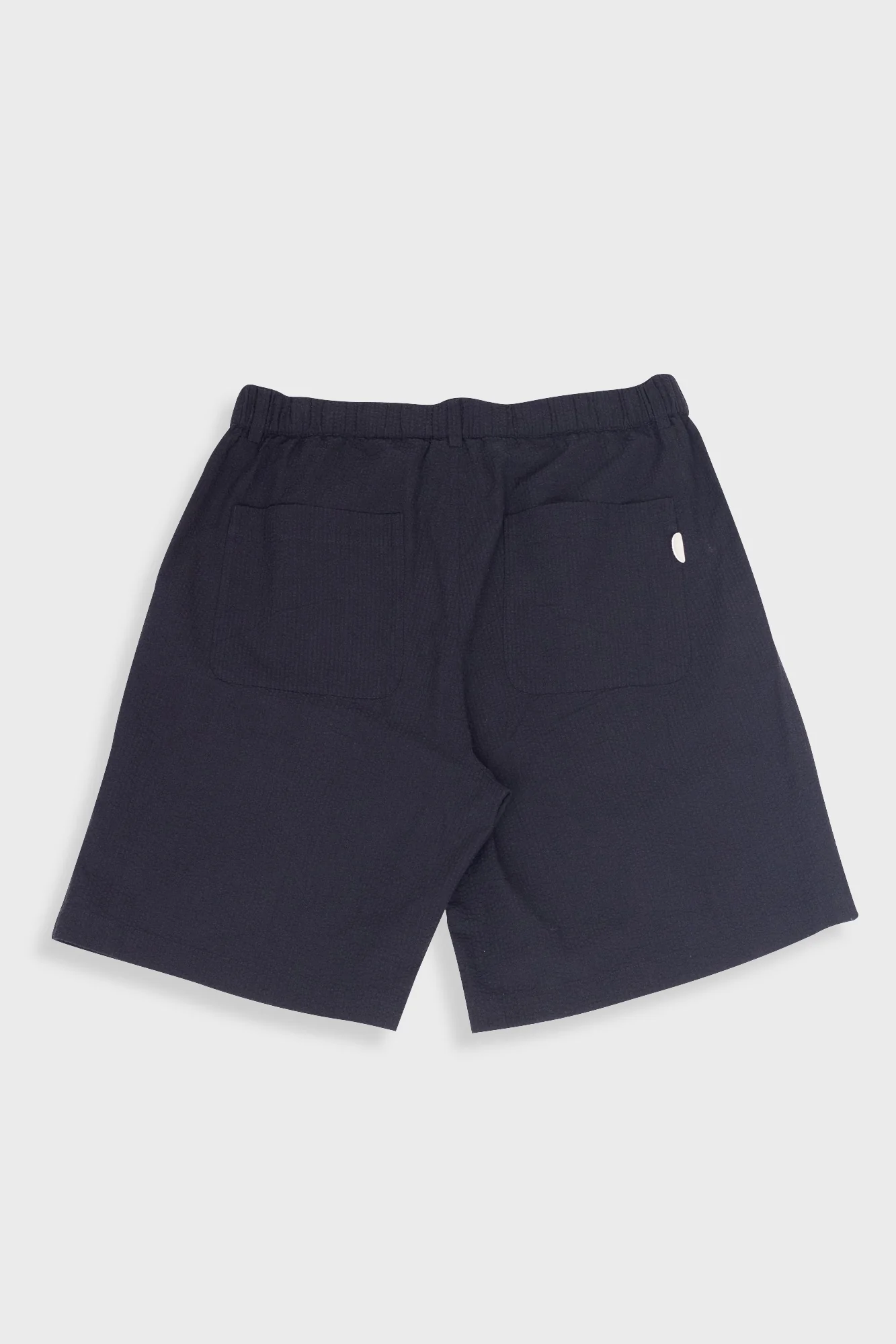 Elasticated Wide Fit Short - Black Seersucker - Image 3