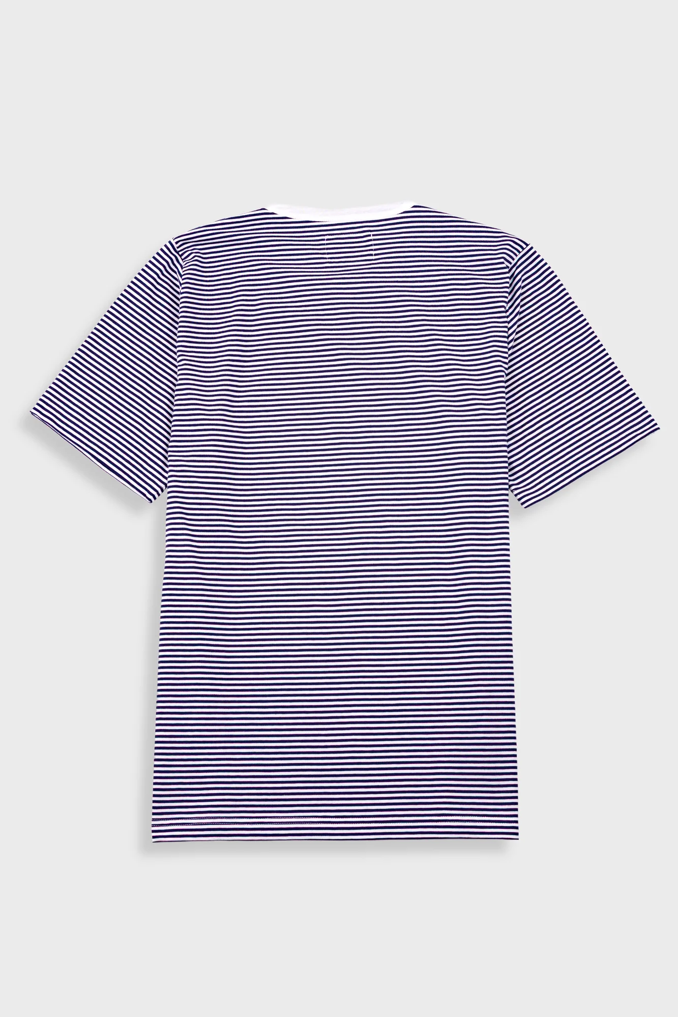 1x1 Striped T-Shirt - Bright Navy / Ecru - Image 10