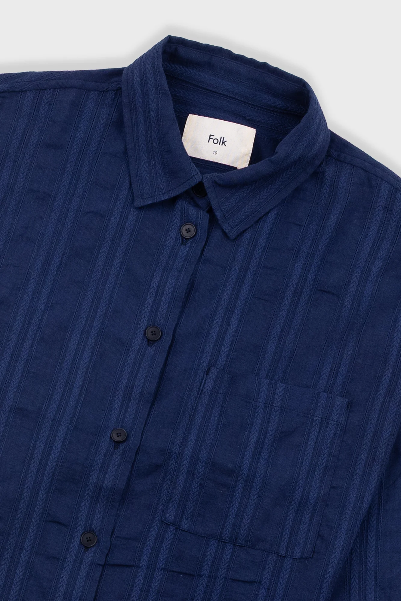 Archive Shirt - Dark Navy Dobby Stripe - Image 6