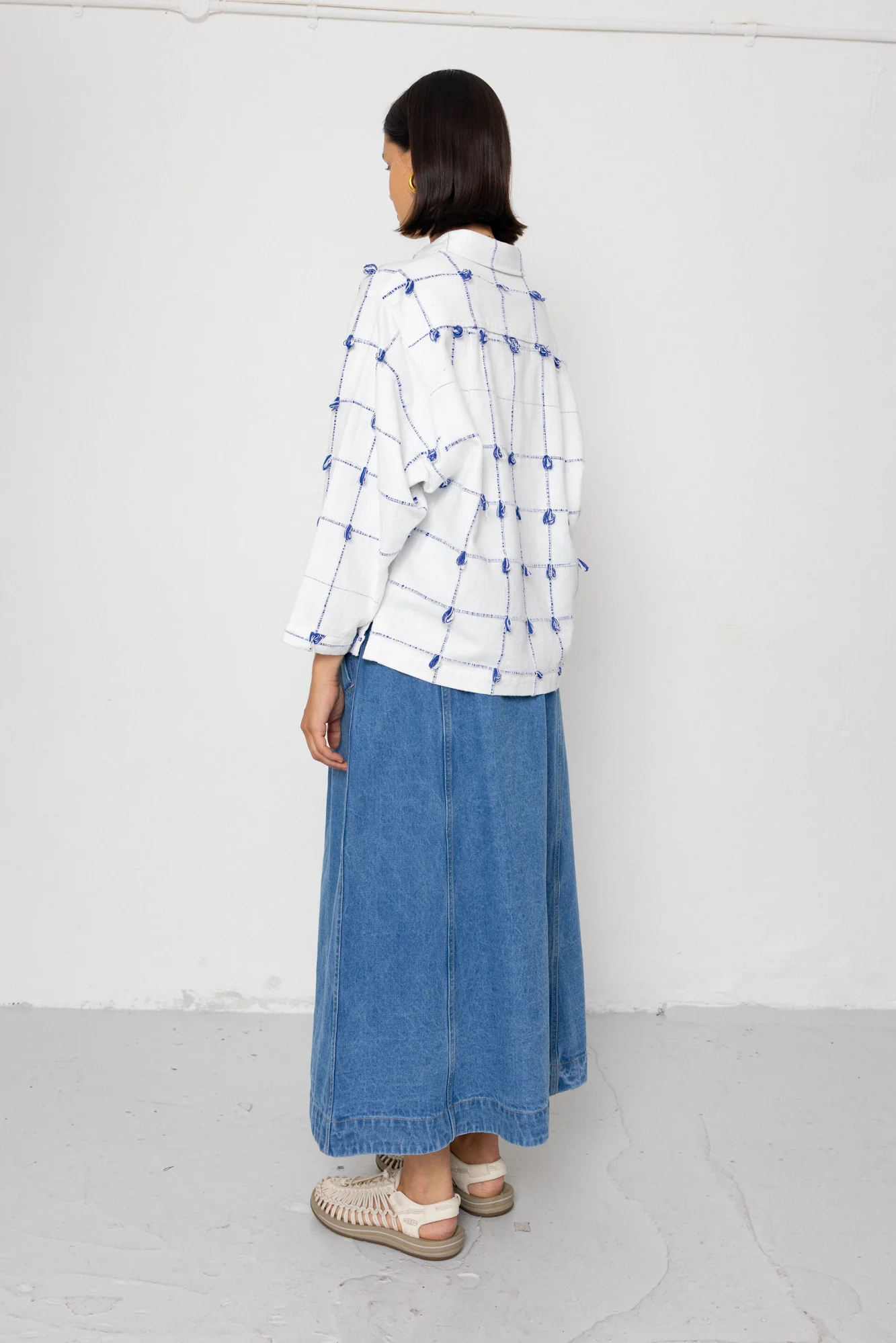 Archive Shirt - Navy Ecru Knots - Image 6