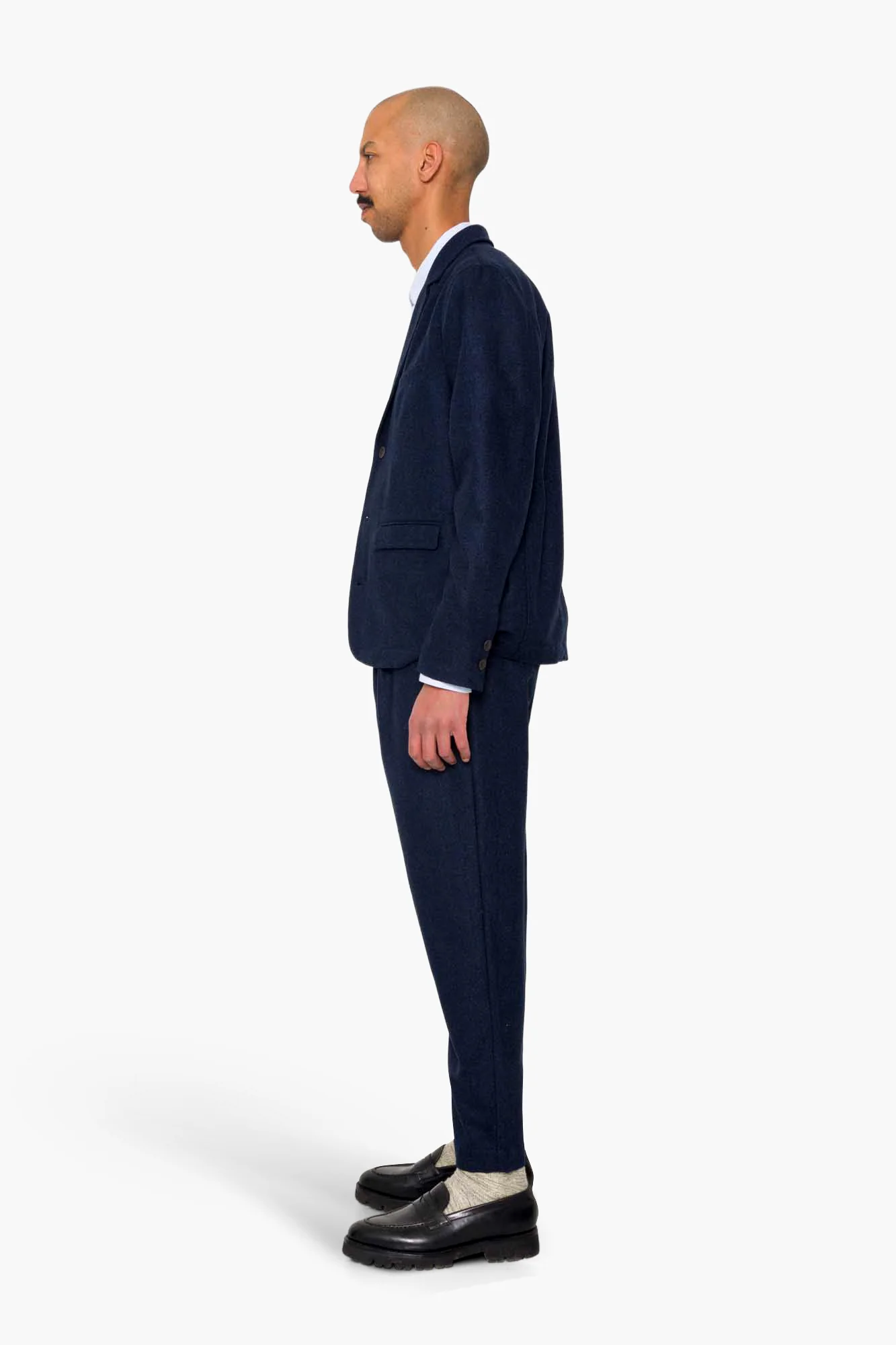 Assembly Blazer - Navy Melange Wool - Image 3