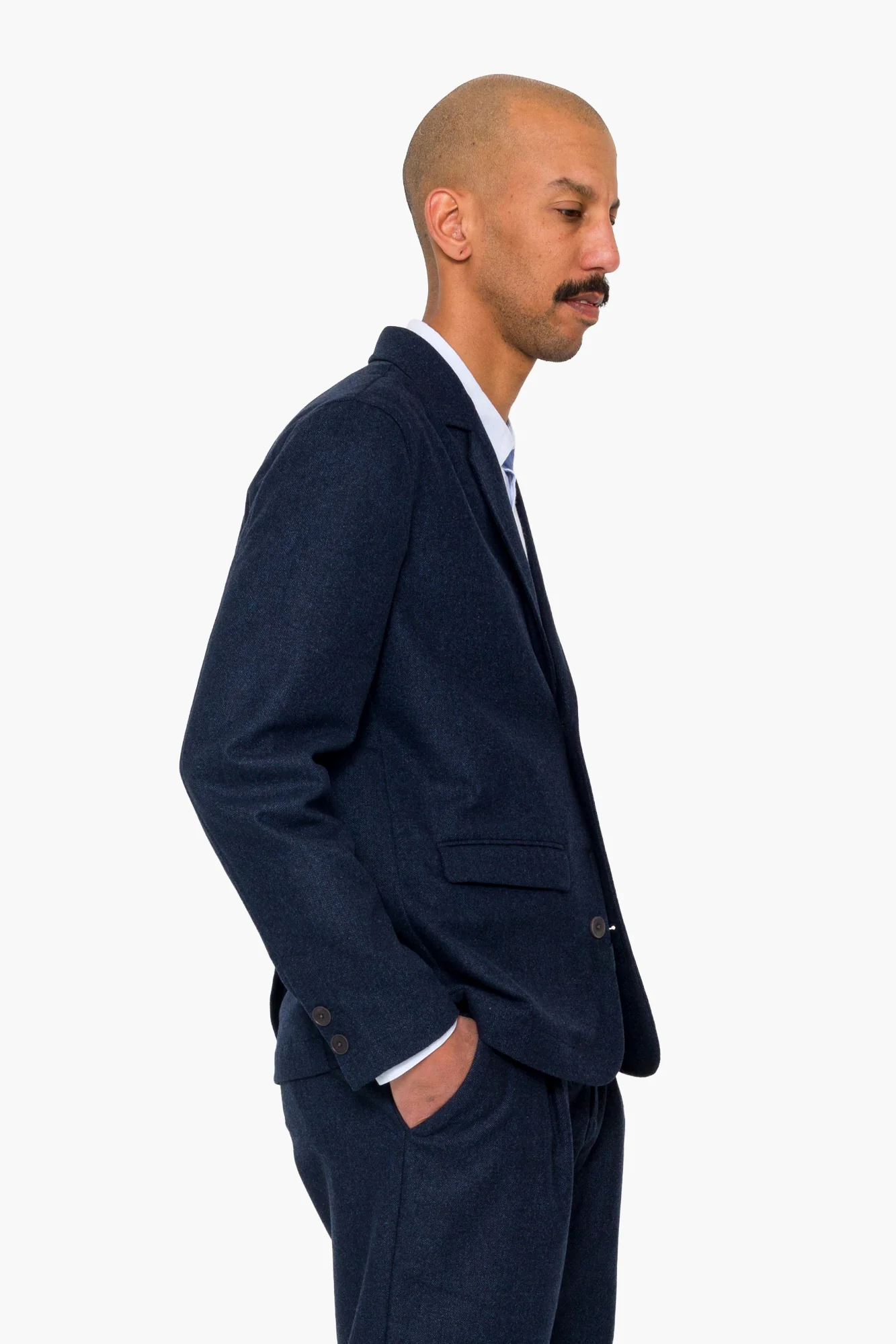 Assembly Blazer - Navy Melange Wool - Image 4