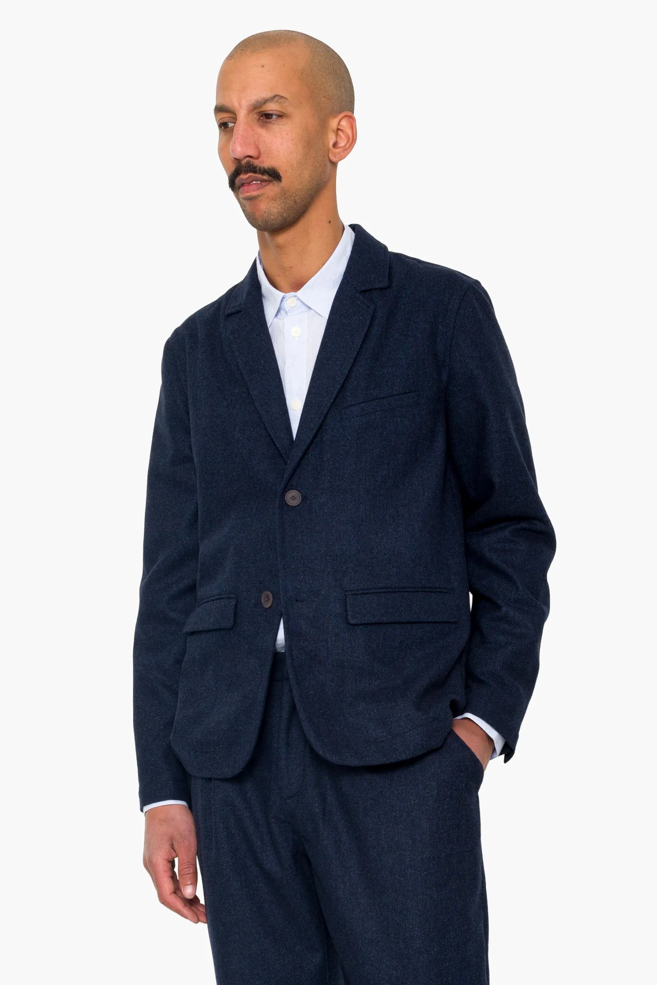 Assembly Blazer - Navy Melange Wool - Image 6