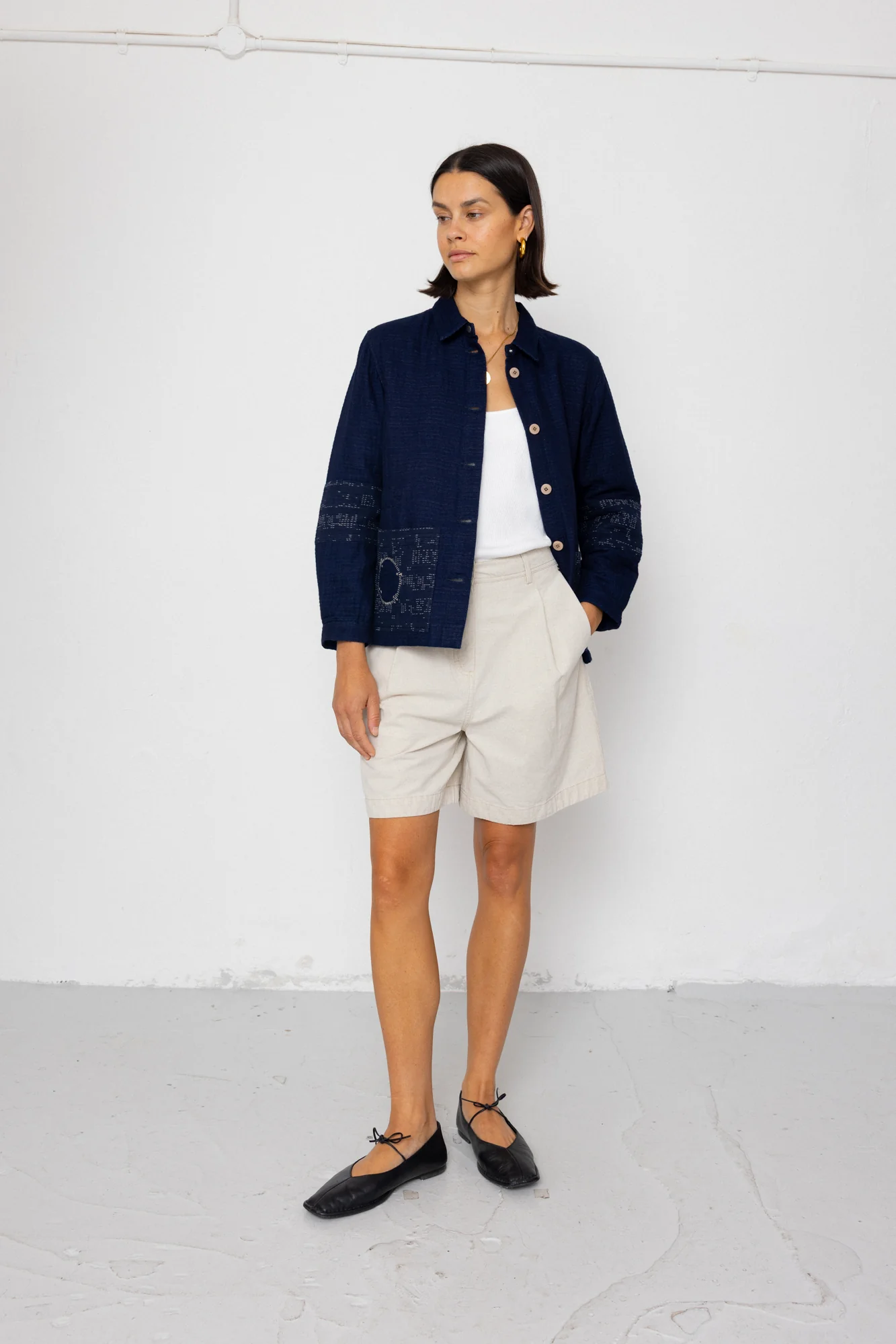 Assembly Jacket - Stray Float Stitch Indigo - Image 3