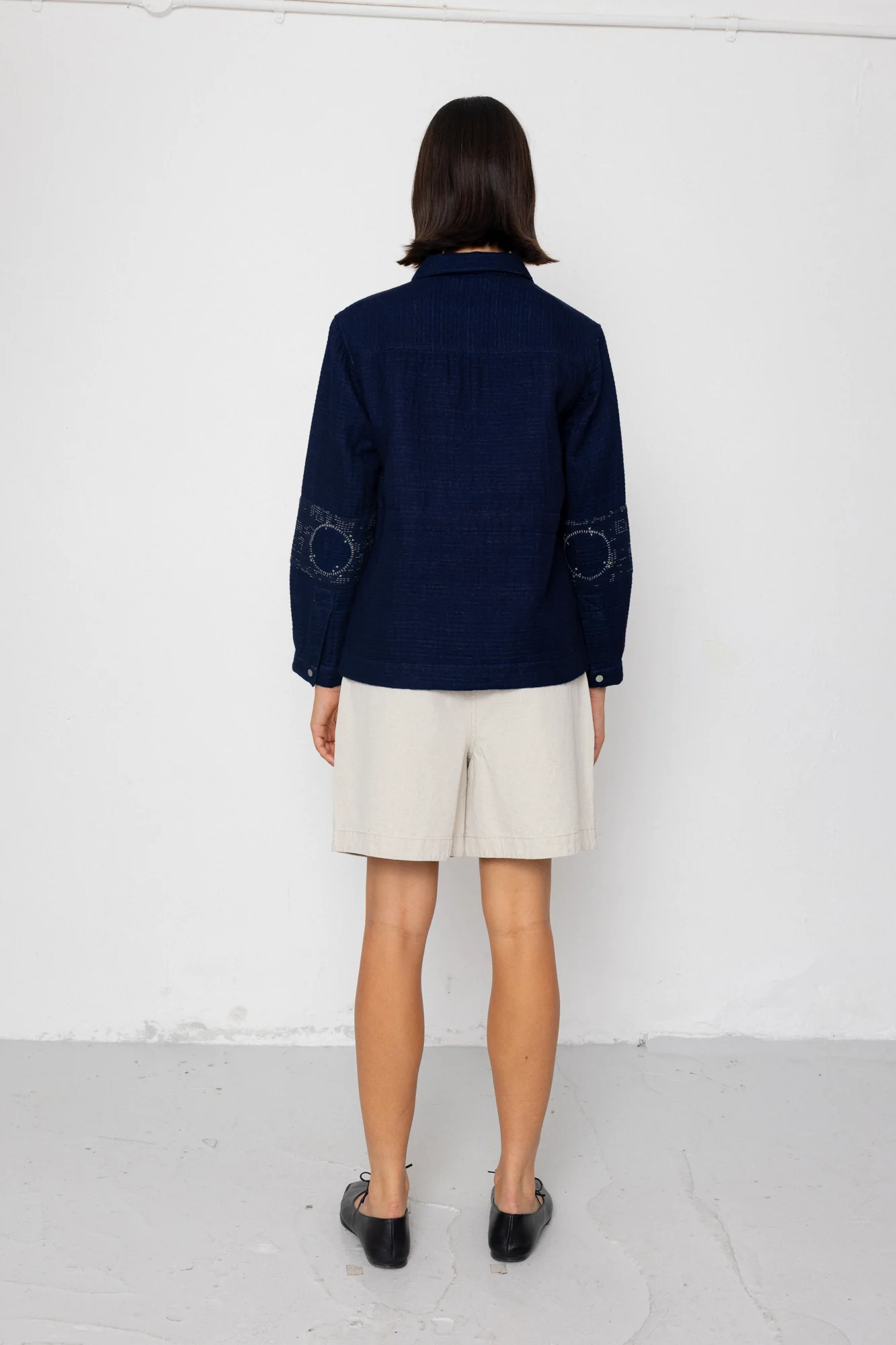 Assembly Jacket - Stray Float Stitch Indigo - Image 4