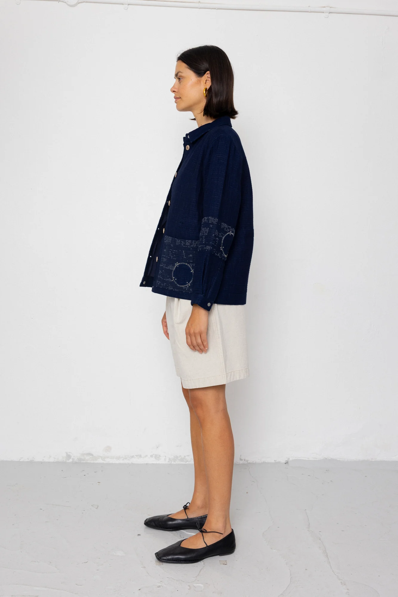 Assembly Jacket - Stray Float Stitch Indigo - Image 9