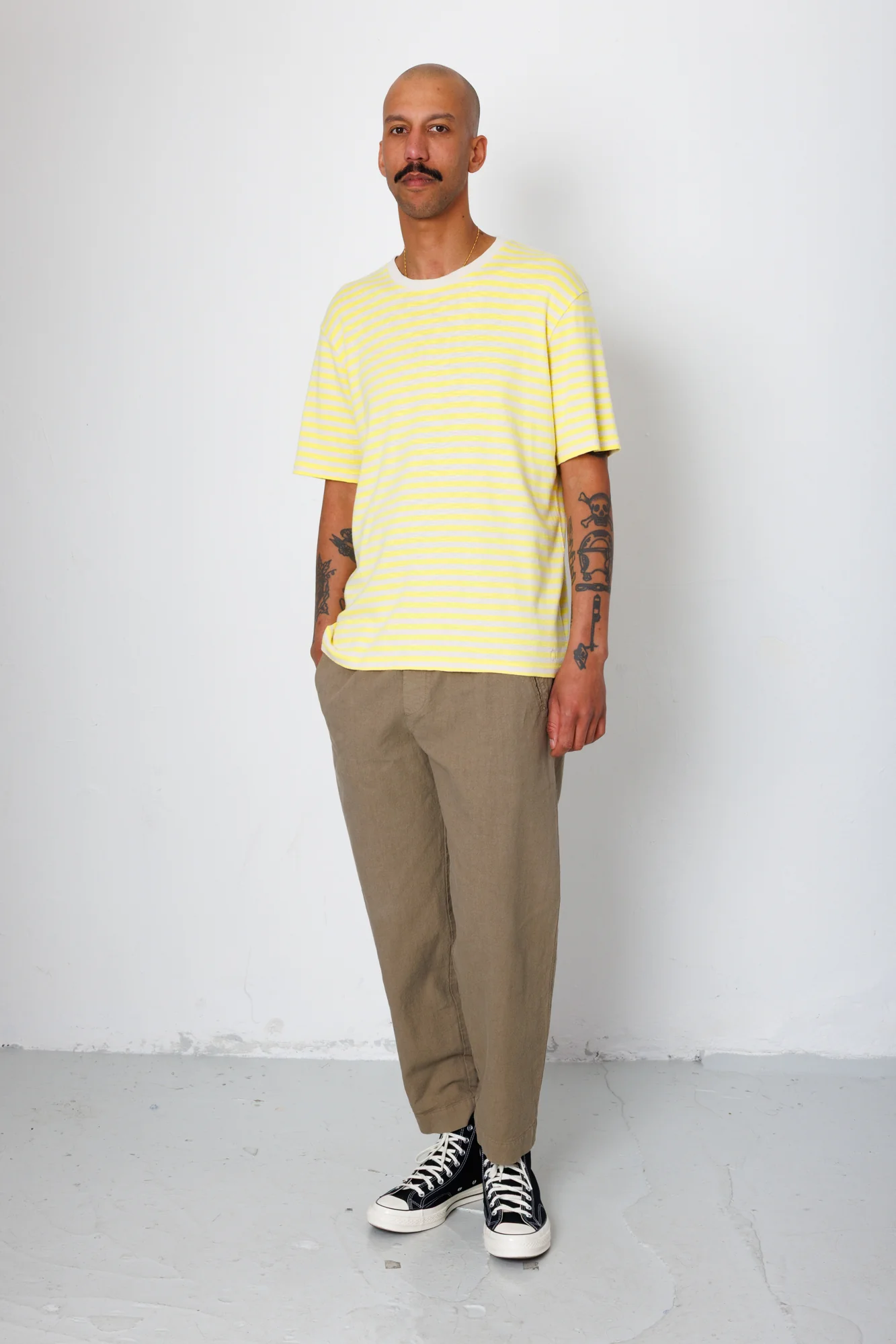 Assembly Pant - Khaki Cotton Linen - Image 2