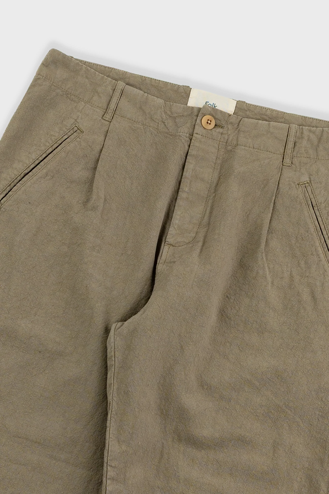 Assembly Pant - Khaki Cotton Linen - Image 4