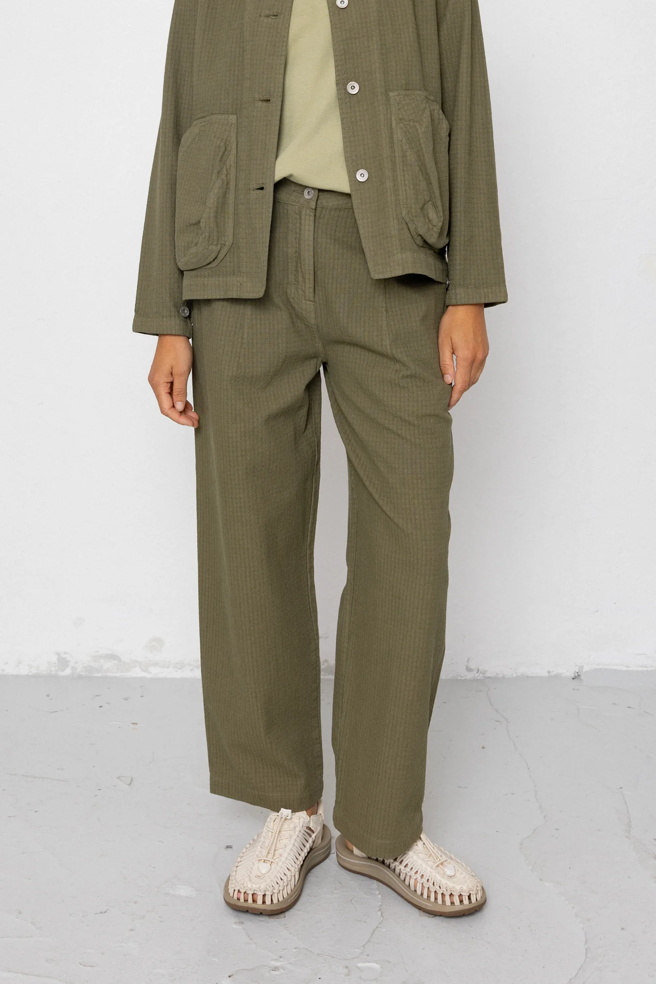 Baggy Trouser - Light Olive Chunky Ripstop - Image 3