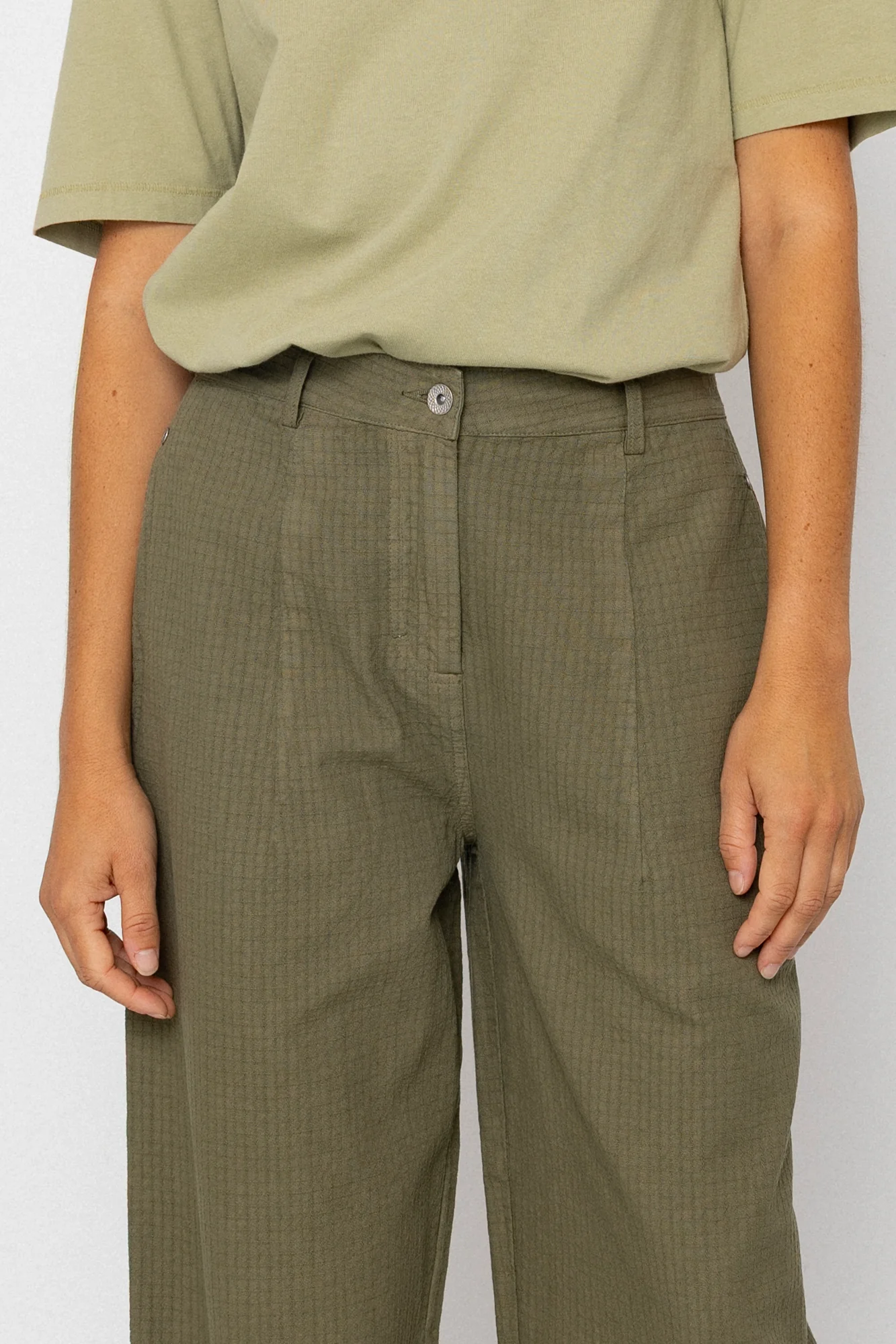 Baggy Trouser - Light Olive Chunky Ripstop - Image 4