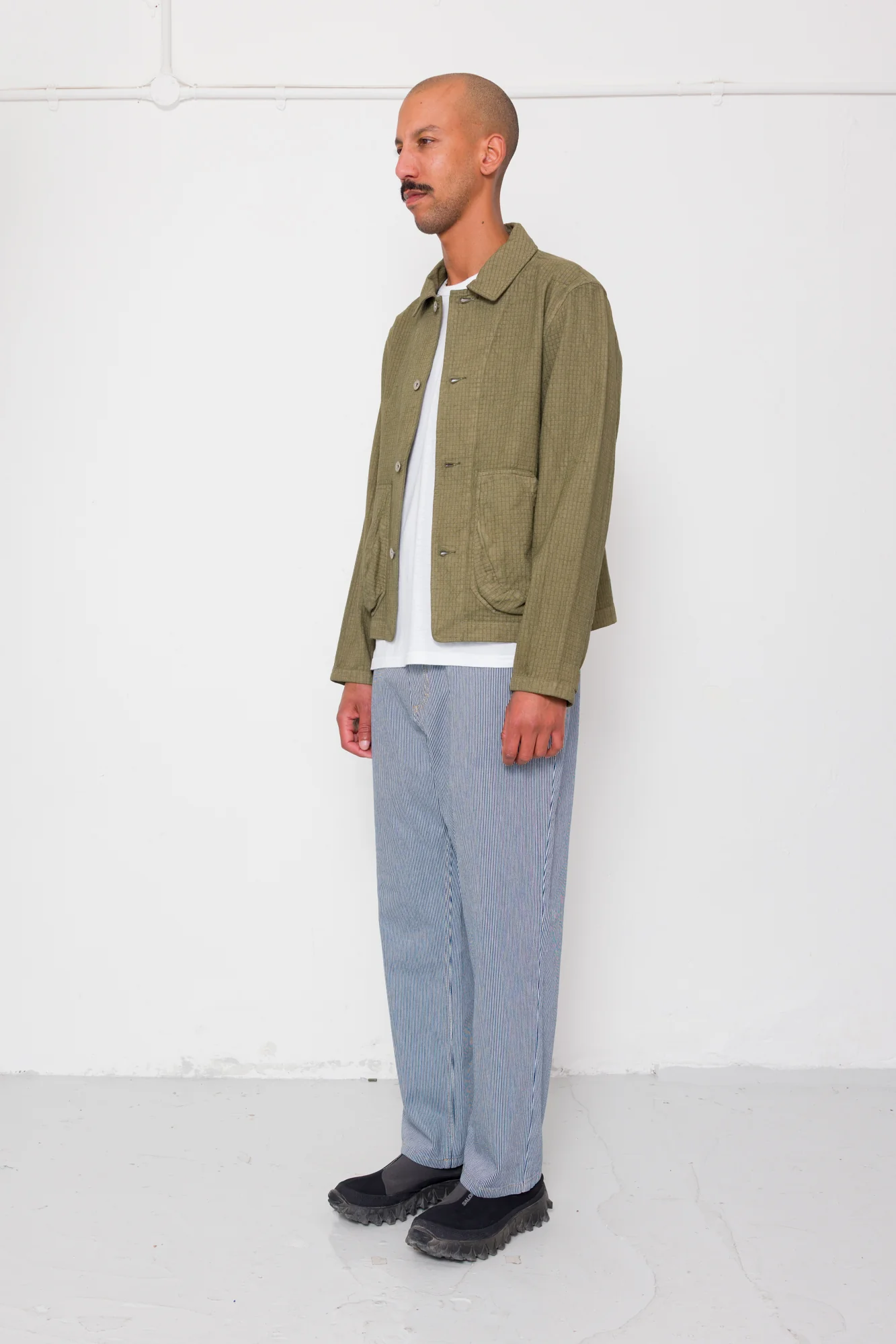 Barrel Leg Jean - Indigo Ticking Stripe - Image 7