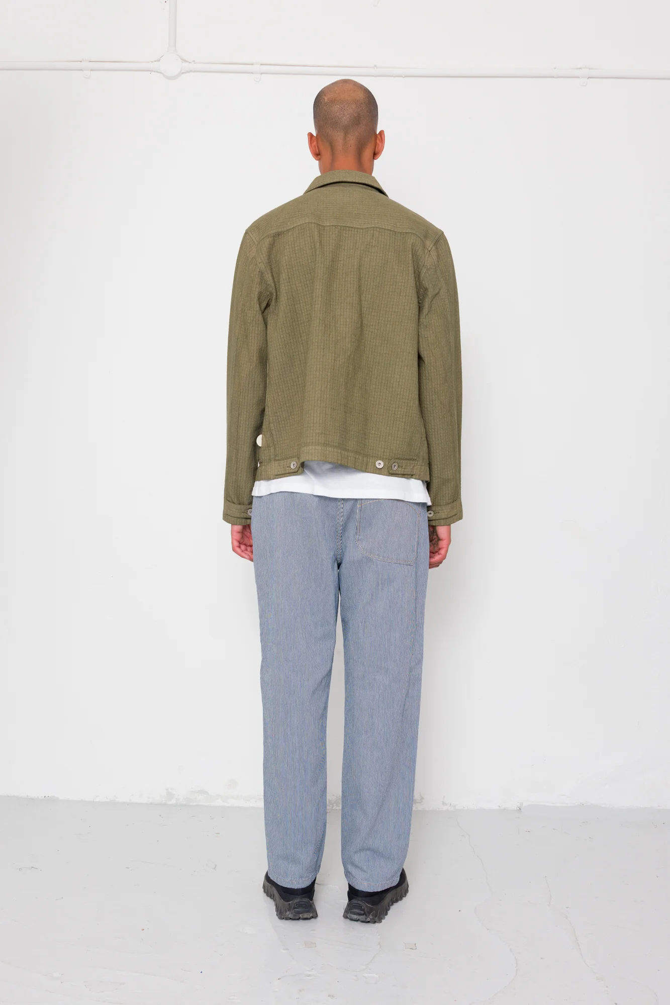Barrel Leg Jean - Indigo Ticking Stripe - Image 8