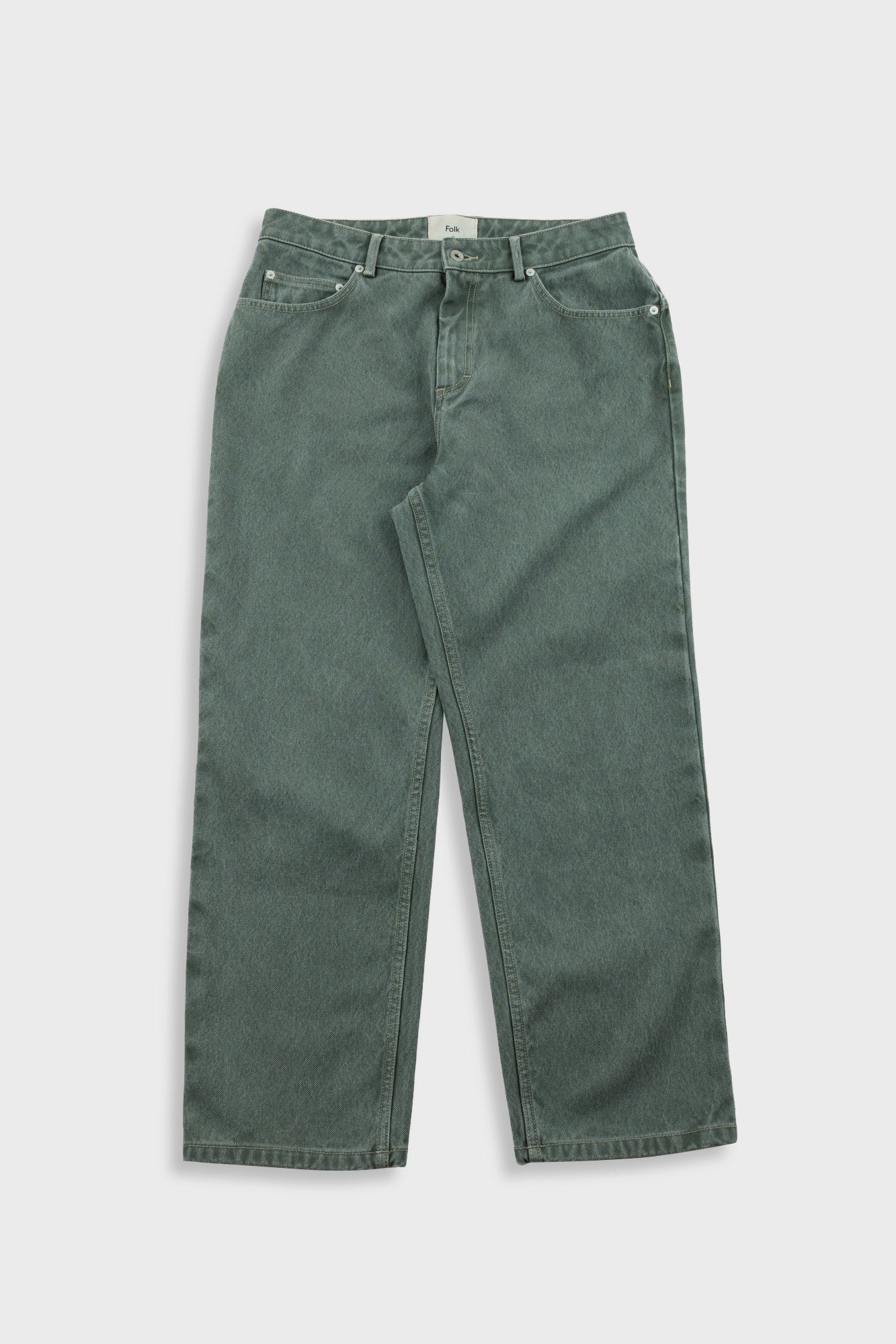Barrel Leg Jean - Soft Green Canvas