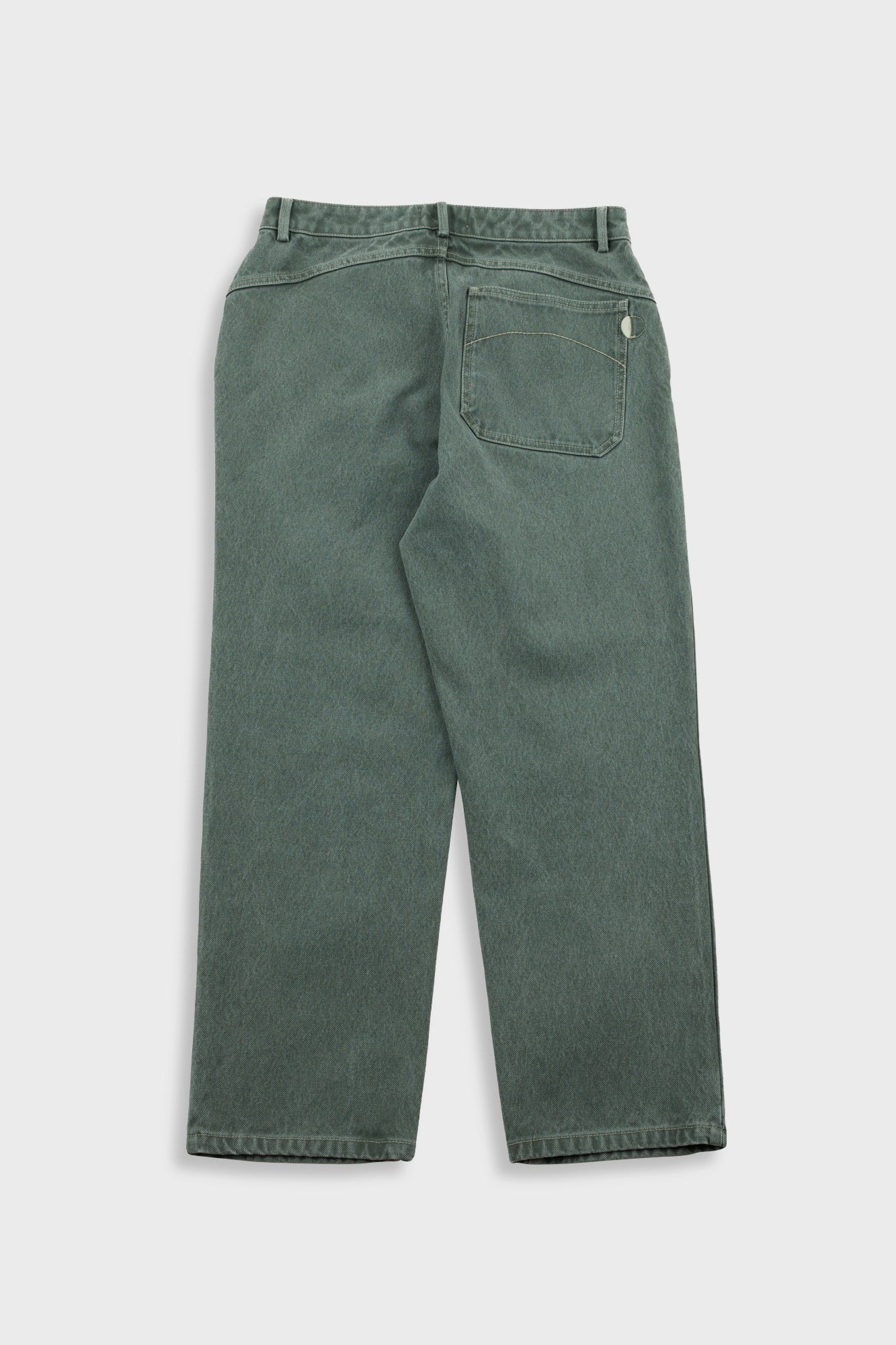 Barrel Leg Jean - Soft Green Canvas - Image 9