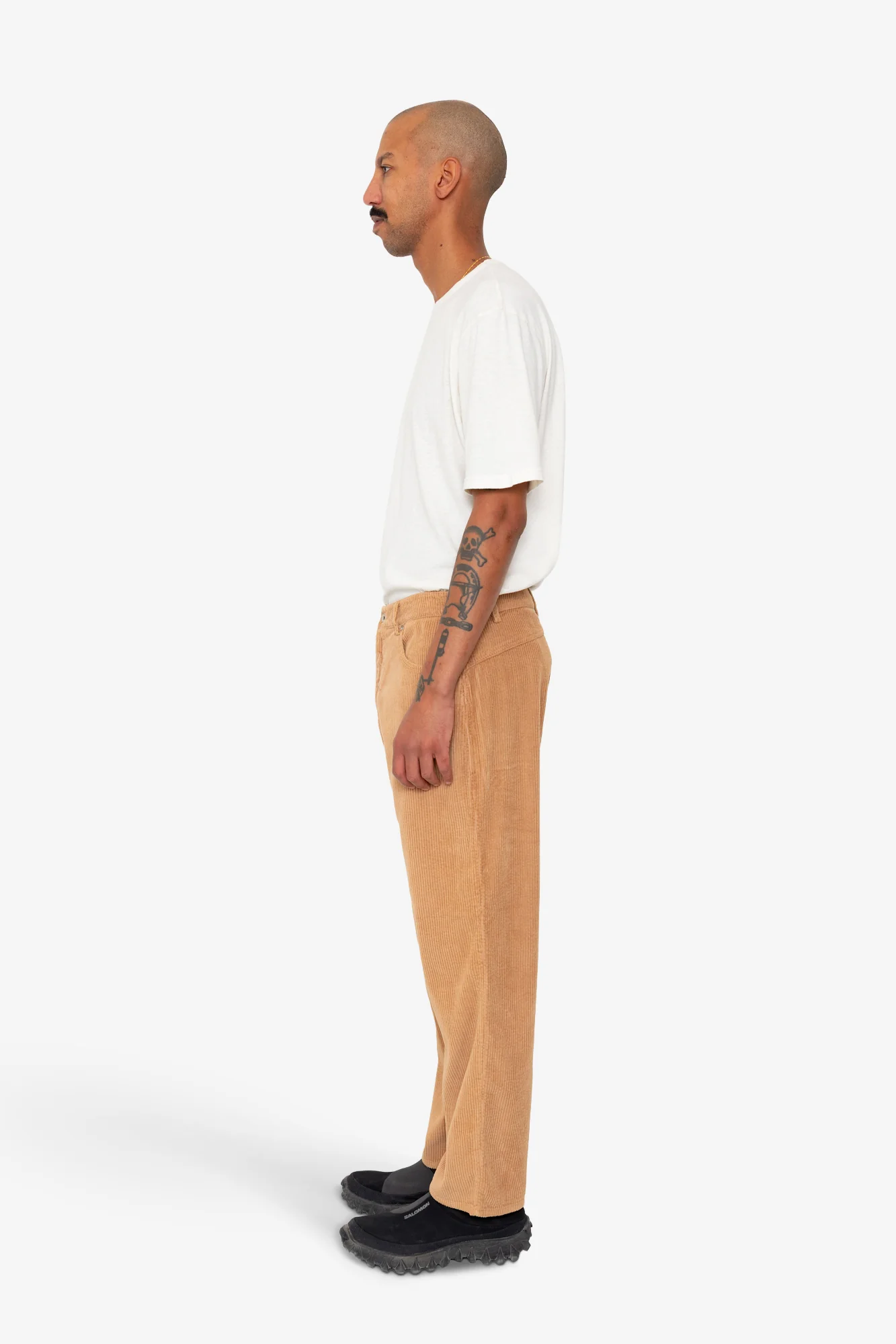 Barrel Leg Trouser - Mink Chunky Cord - Image 4
