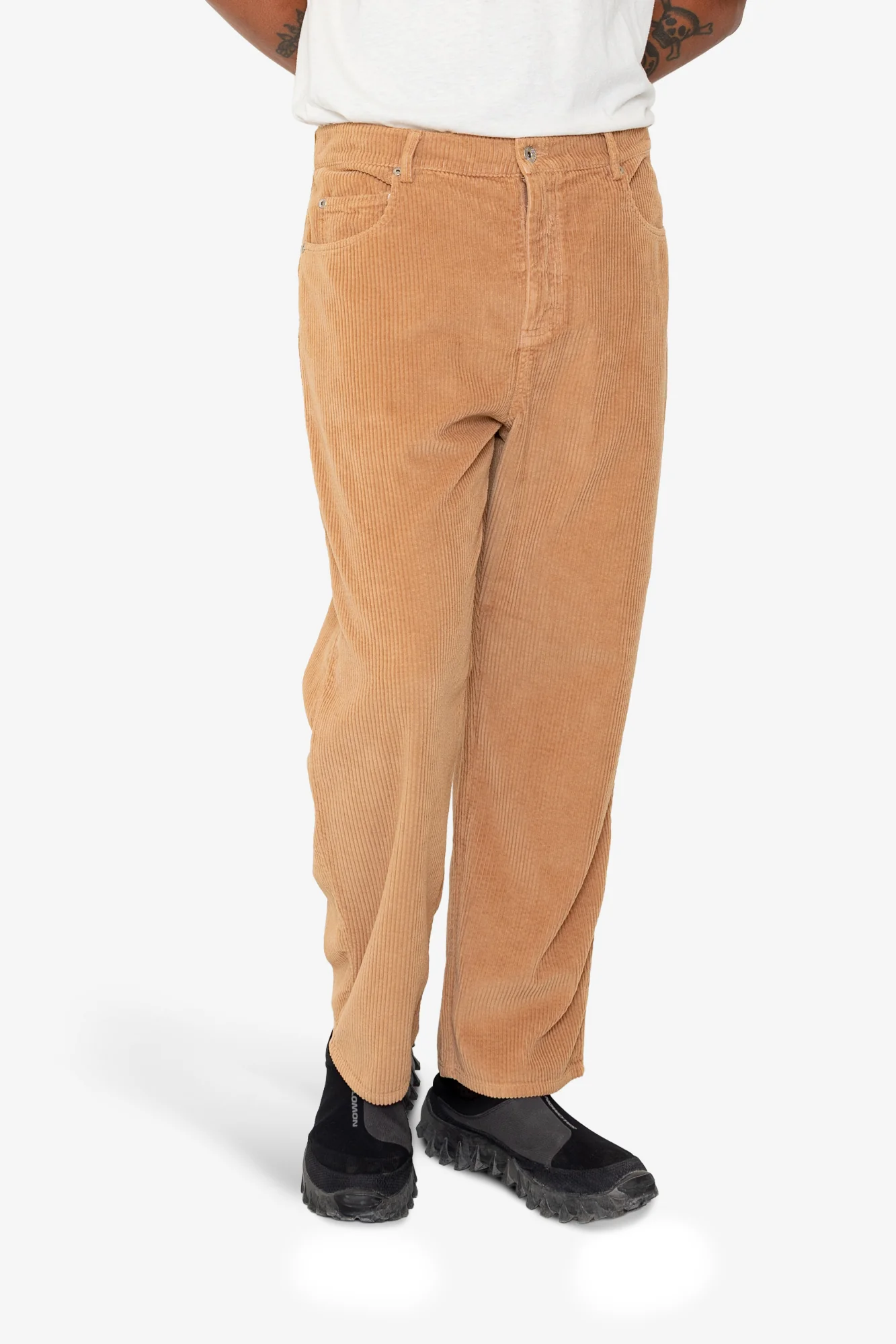 Barrel Leg Trouser - Mink Chunky Cord - Image 7