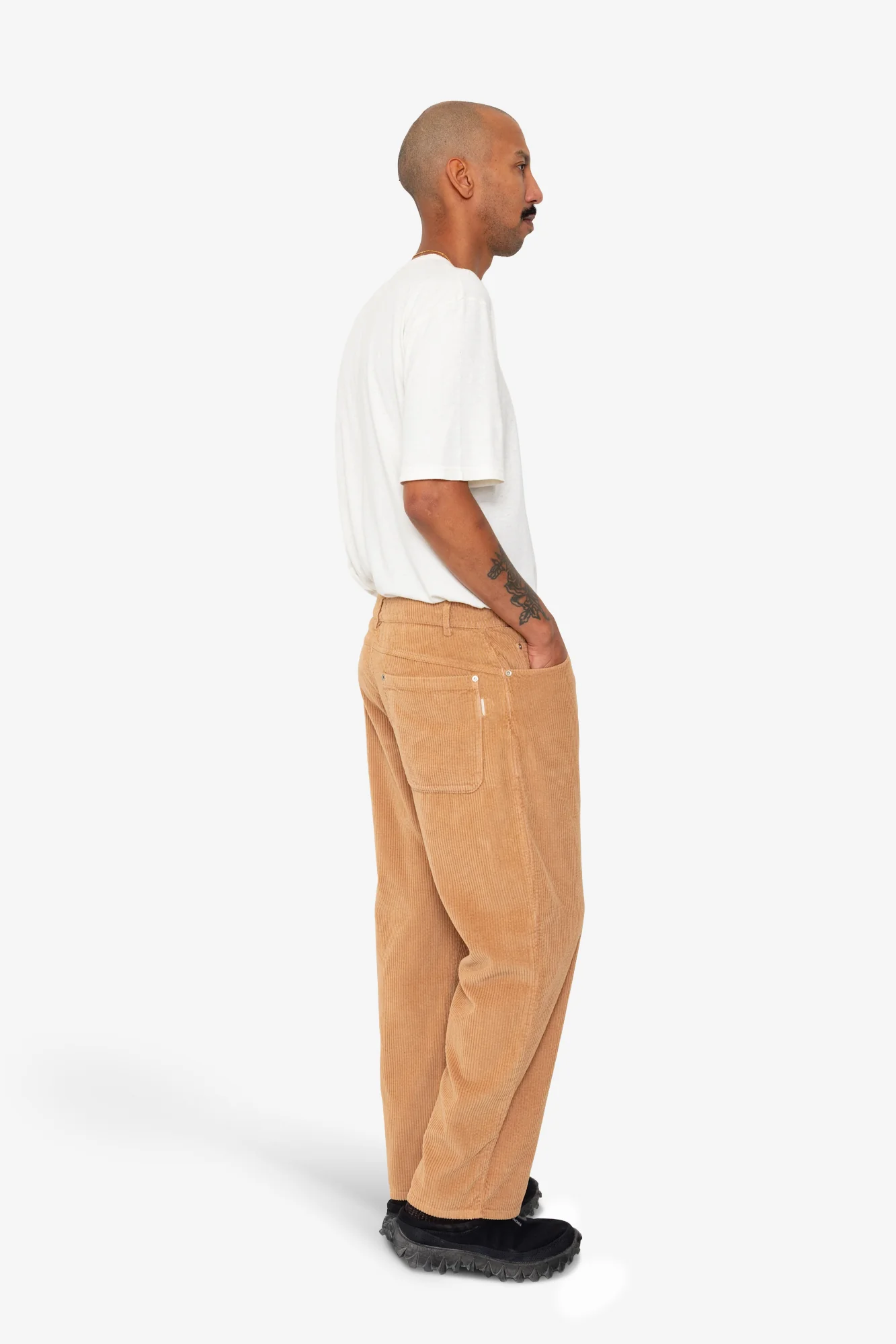 Barrel Leg Trouser - Mink Chunky Cord - Image 8