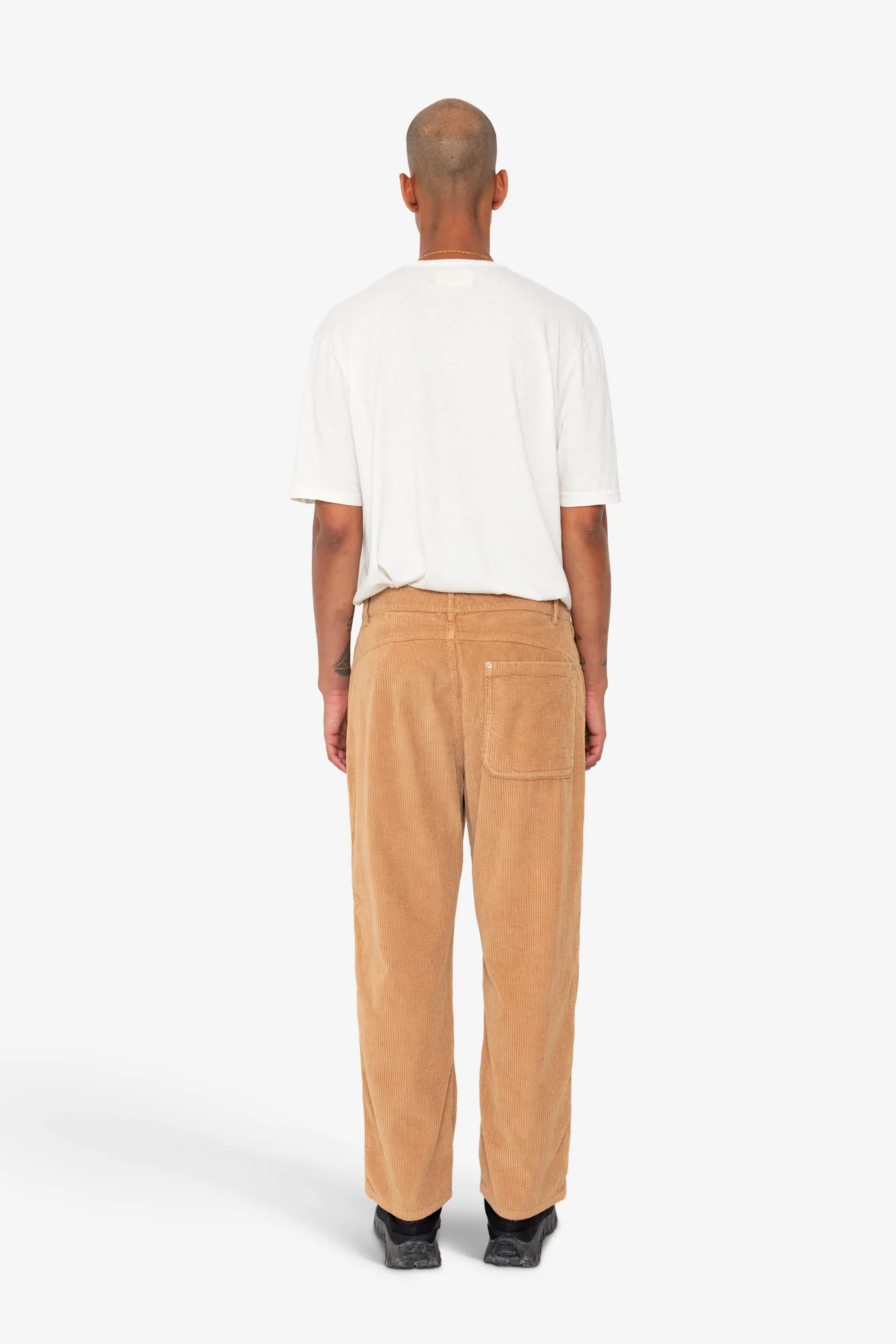 Barrel Leg Trouser - Mink Chunky Cord - Image 9
