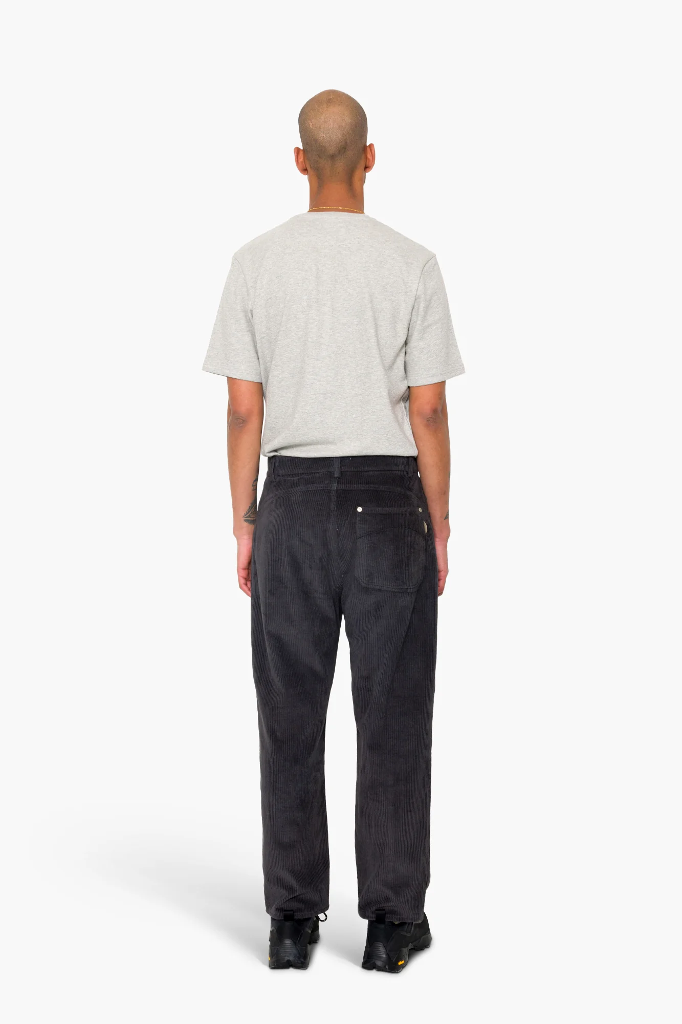 Barrel Leg Trouser - Smoke Grey Chunky Cord - Image 8