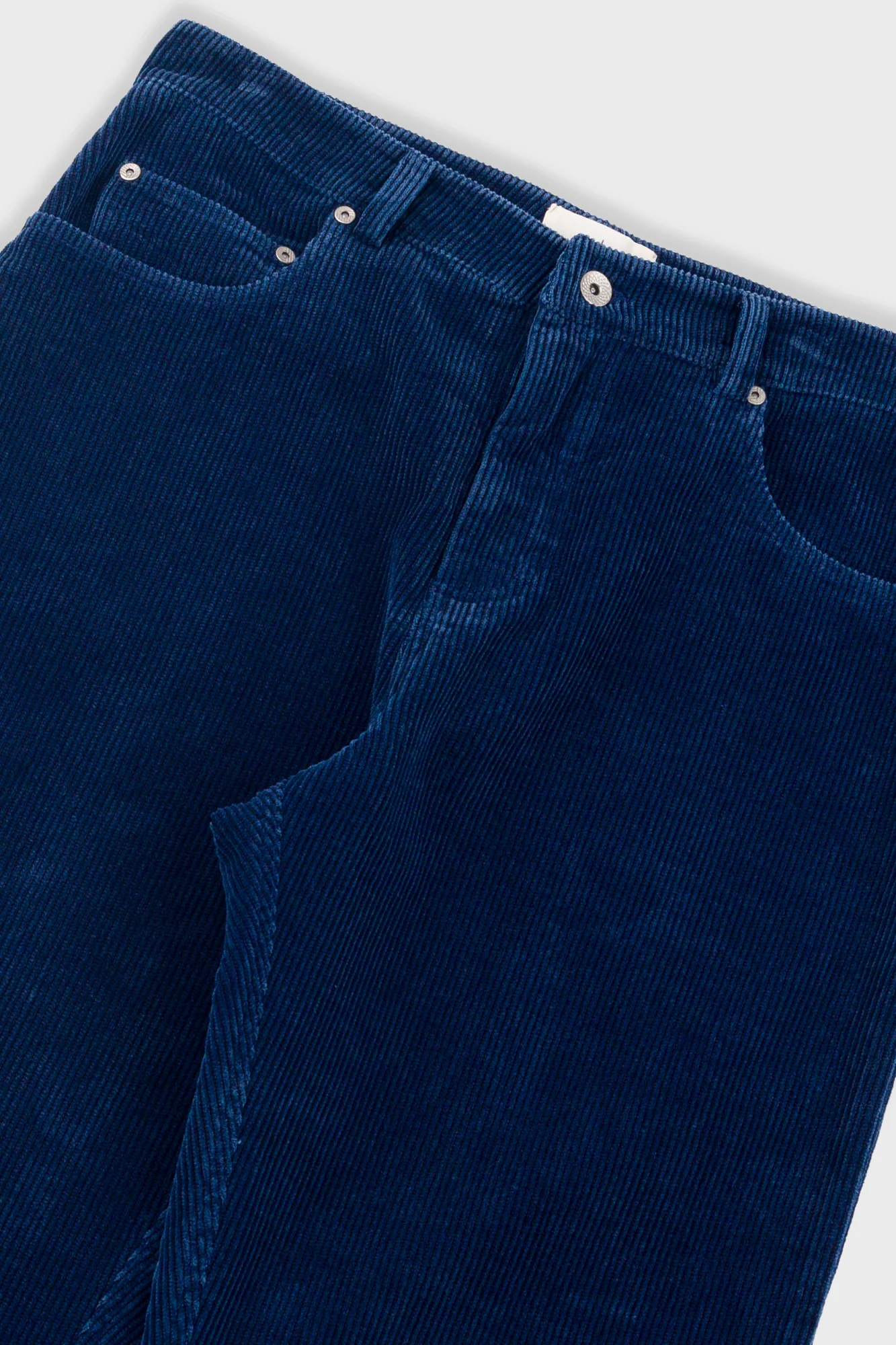Barrel Leg Trouser - Washed Indigo Cord - Image 5
