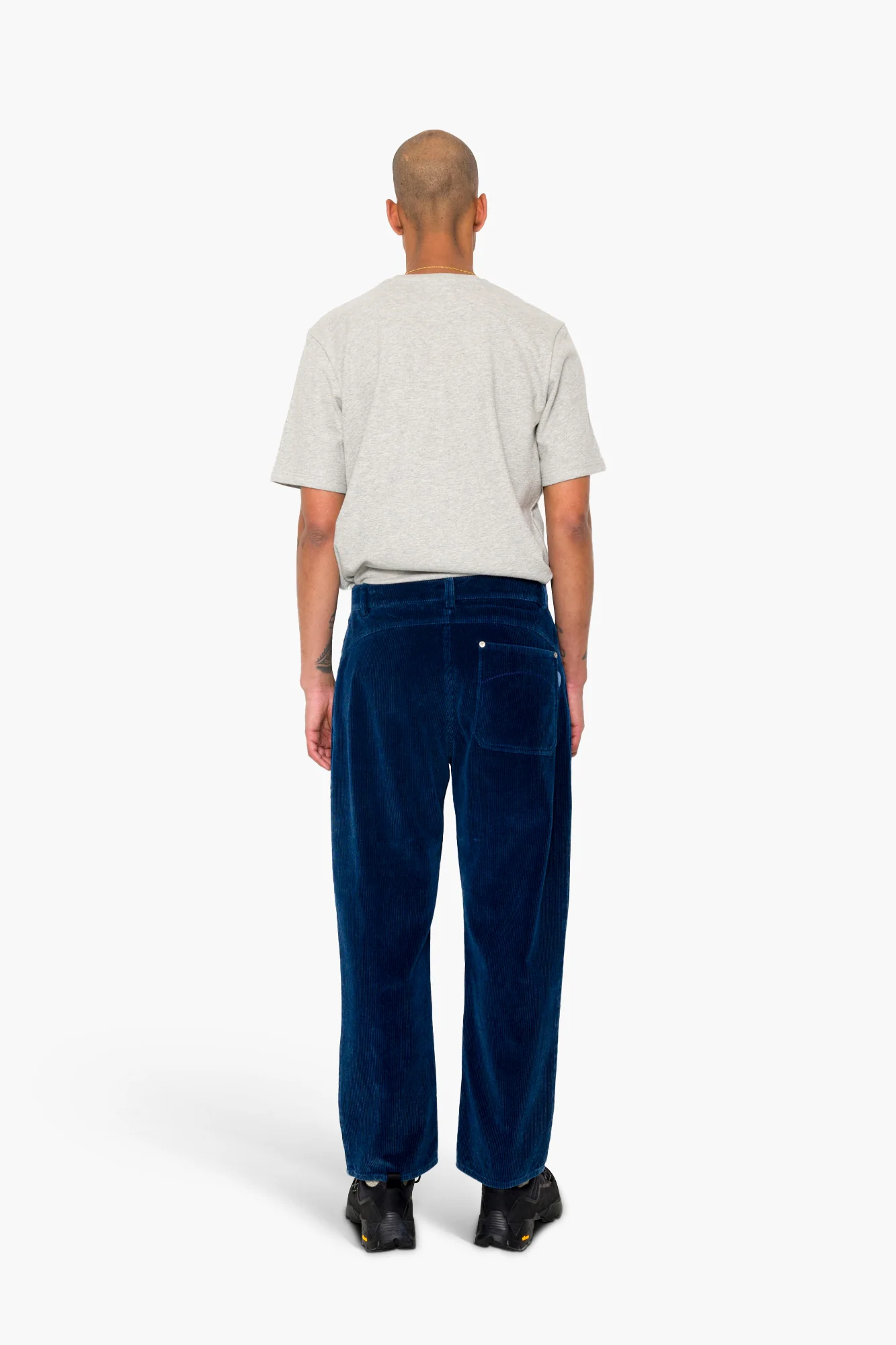 Barrel Leg Trouser - Washed Indigo Cord - Image 8