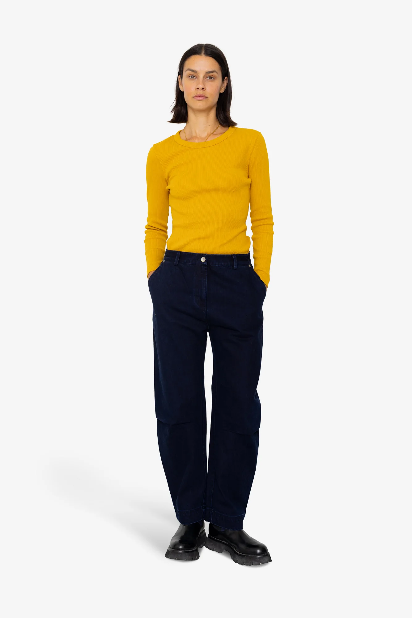 Barrel Trousers - Deep Indigo Slub - Image 6