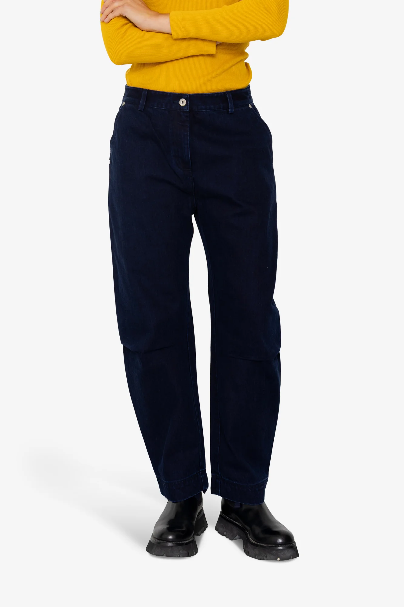 Barrel Trousers - Deep Indigo Slub - Image 7