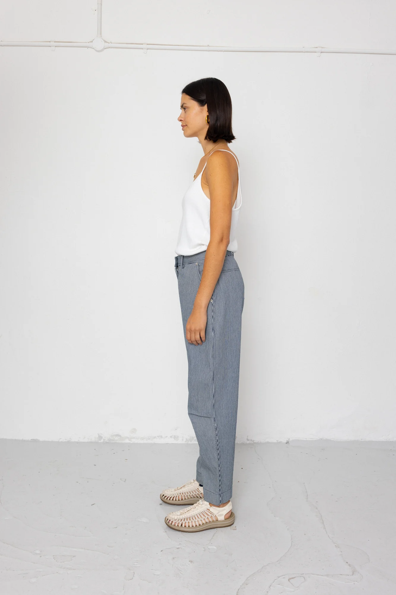 Barrel Trousers - Indigo Ticking Stripe - Image 4