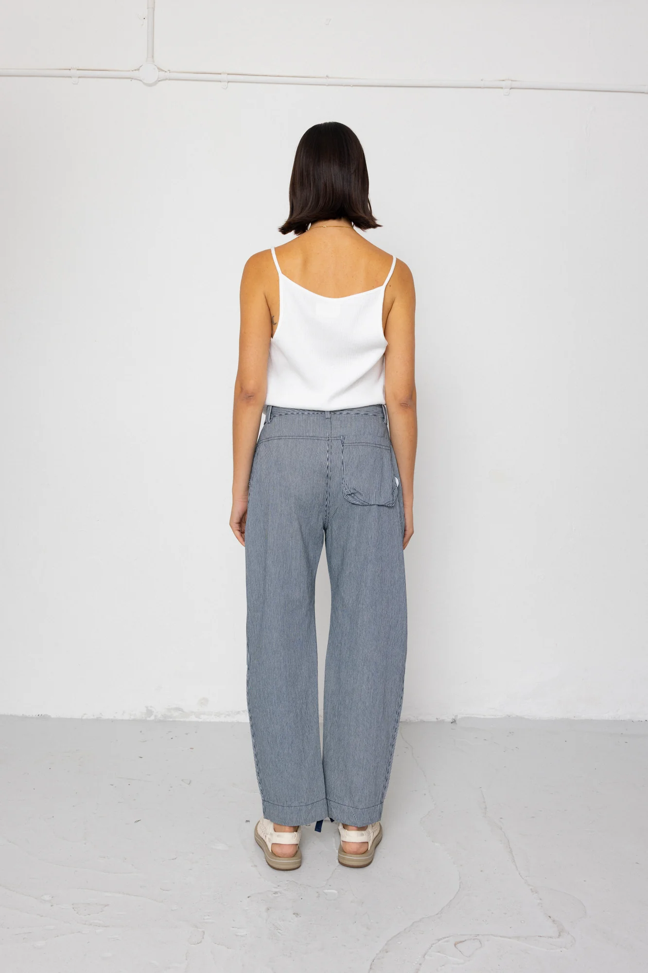 Barrel Trousers - Indigo Ticking Stripe - Image 5