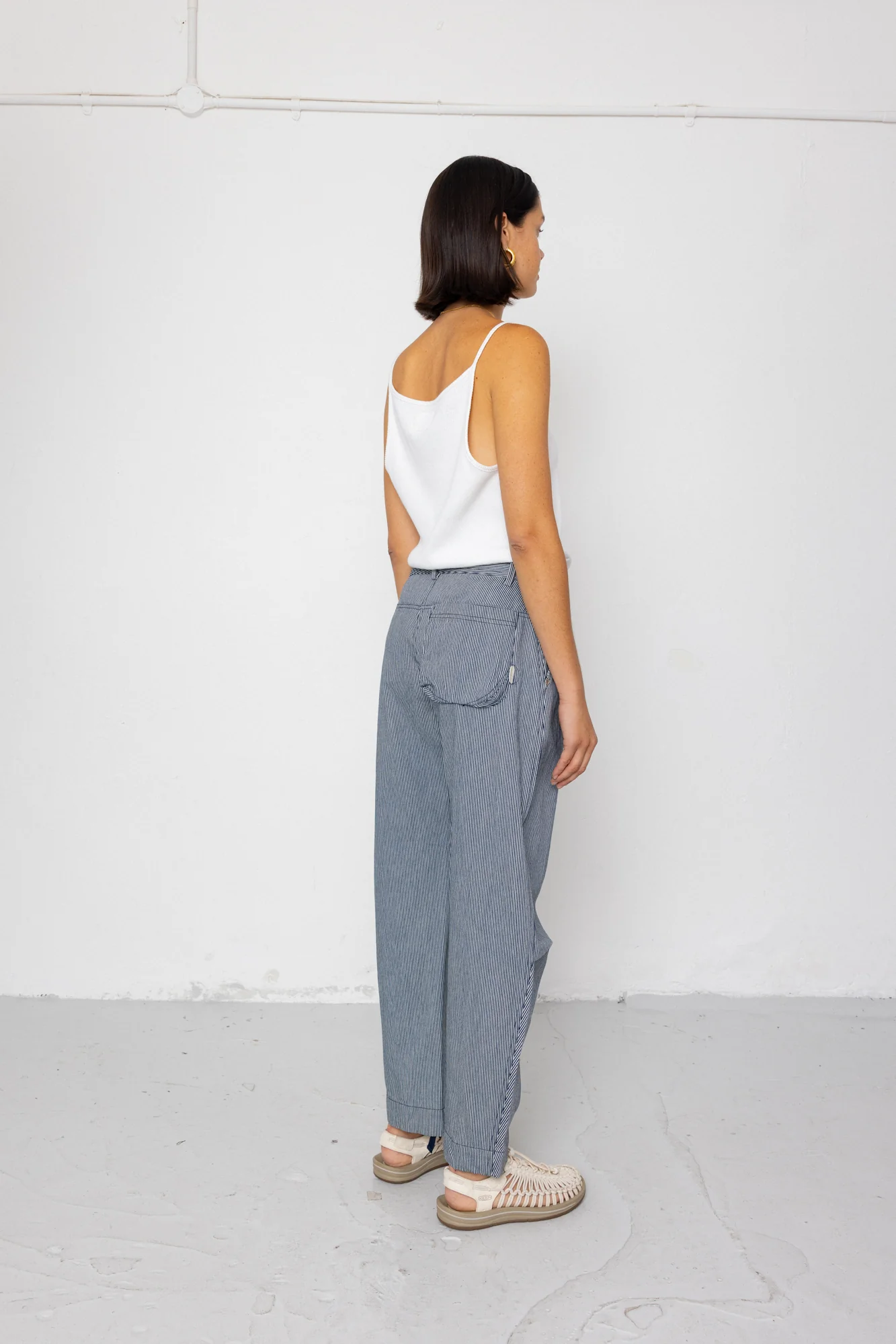 Barrel Trousers - Indigo Ticking Stripe - Image 6