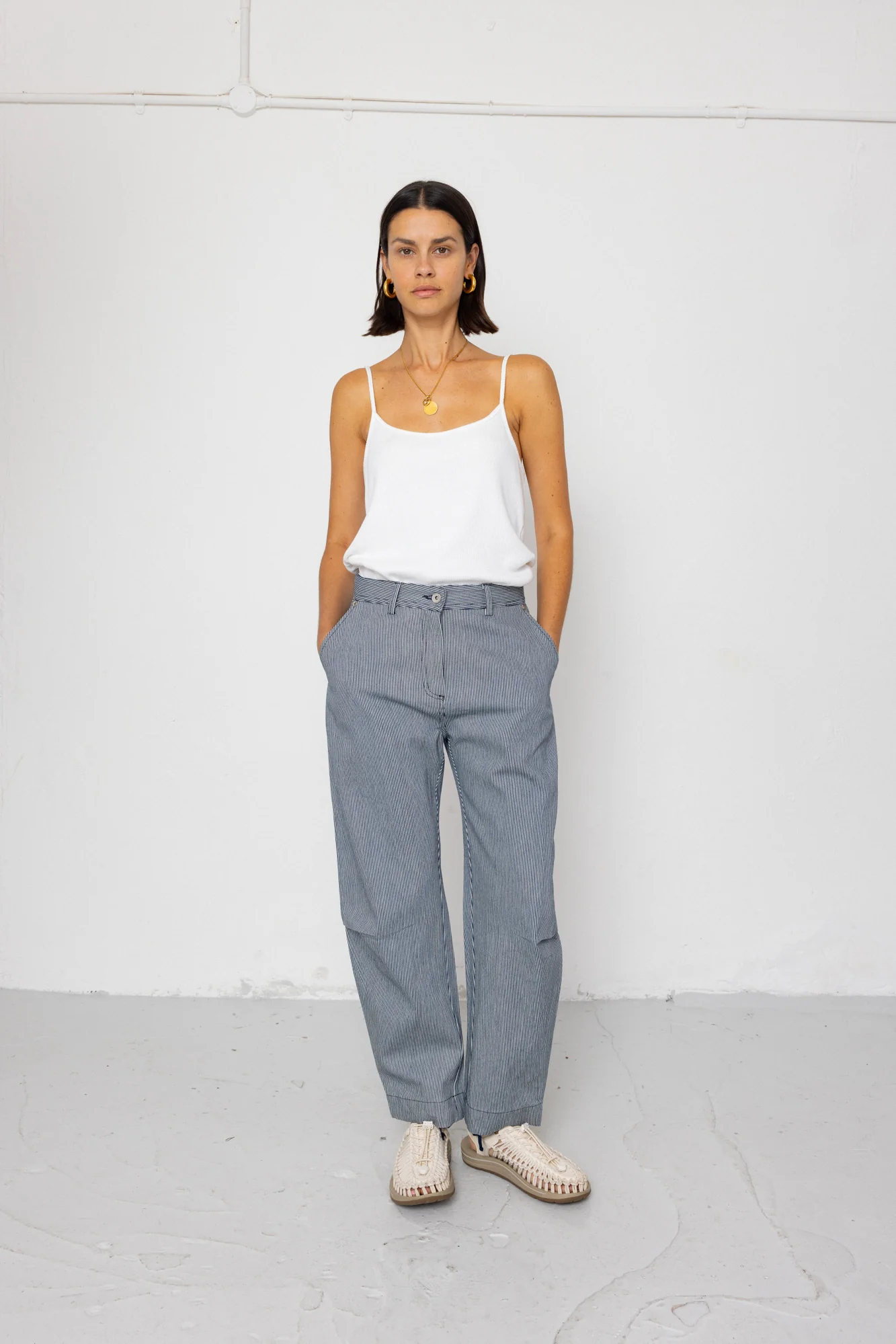 Barrel Trousers - Indigo Ticking Stripe - Image 7