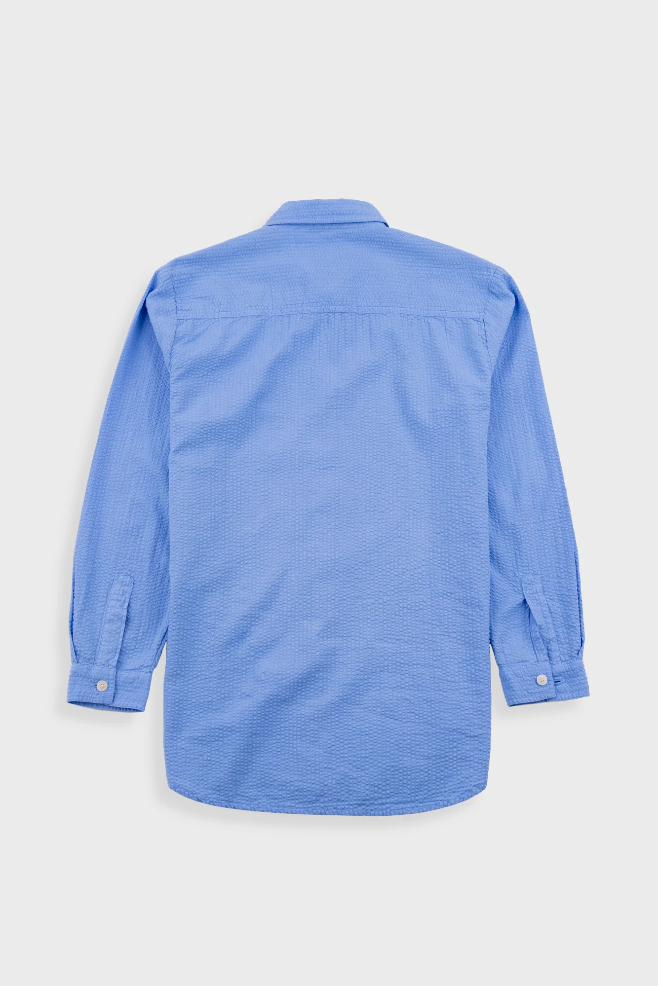 Boyfriend Shirt - Sky Blue Seersucker - Image 5