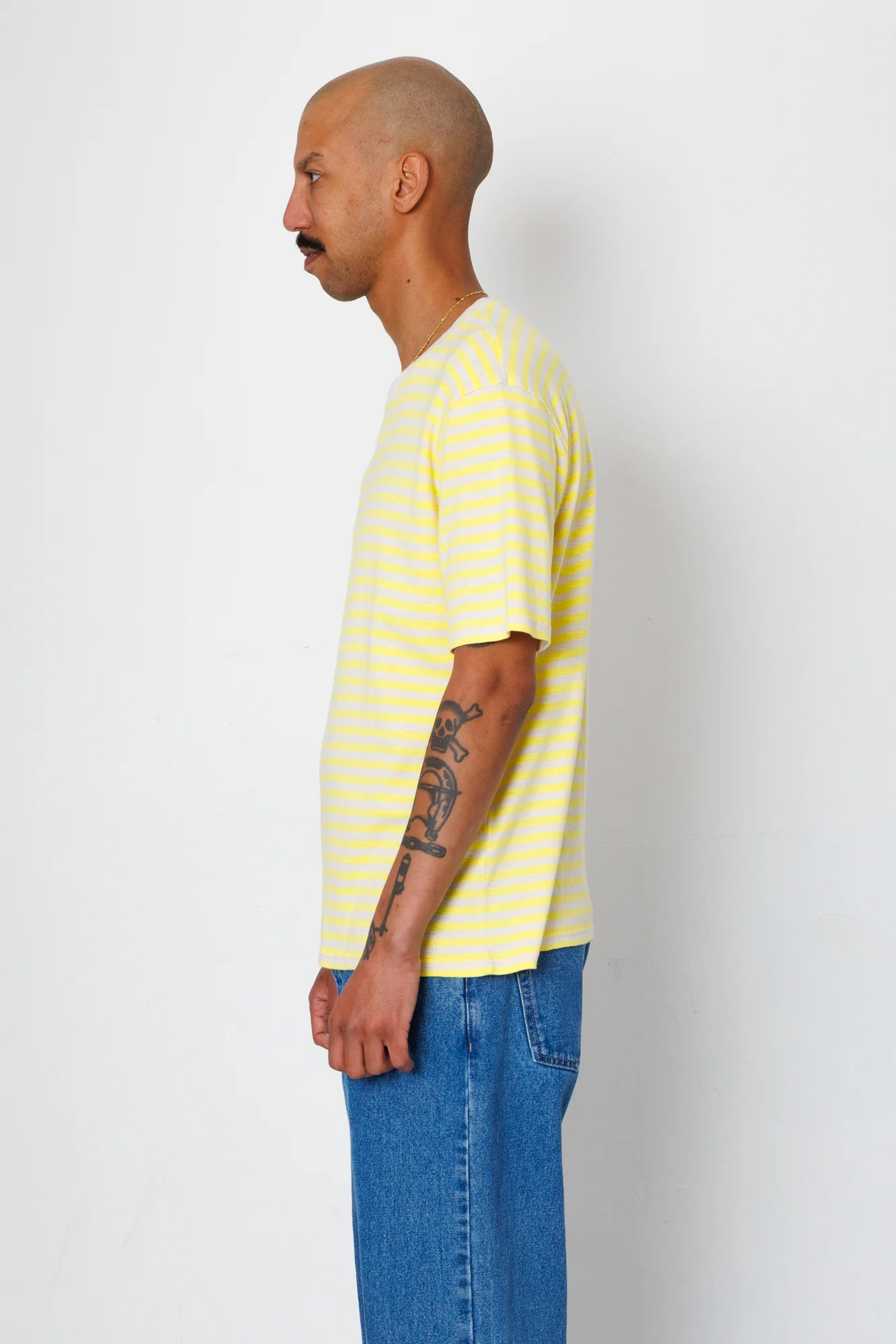 Classic Striped T-Shirt - Yellow / Ecru - Image 5