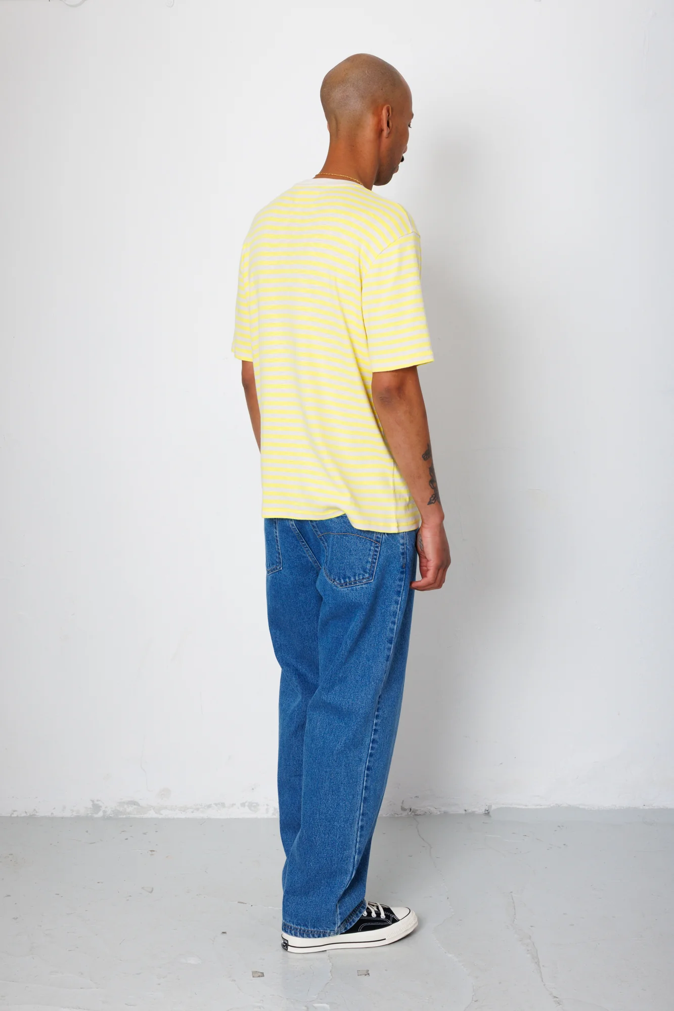 Classic Striped T-Shirt - Yellow / Ecru - Image 7