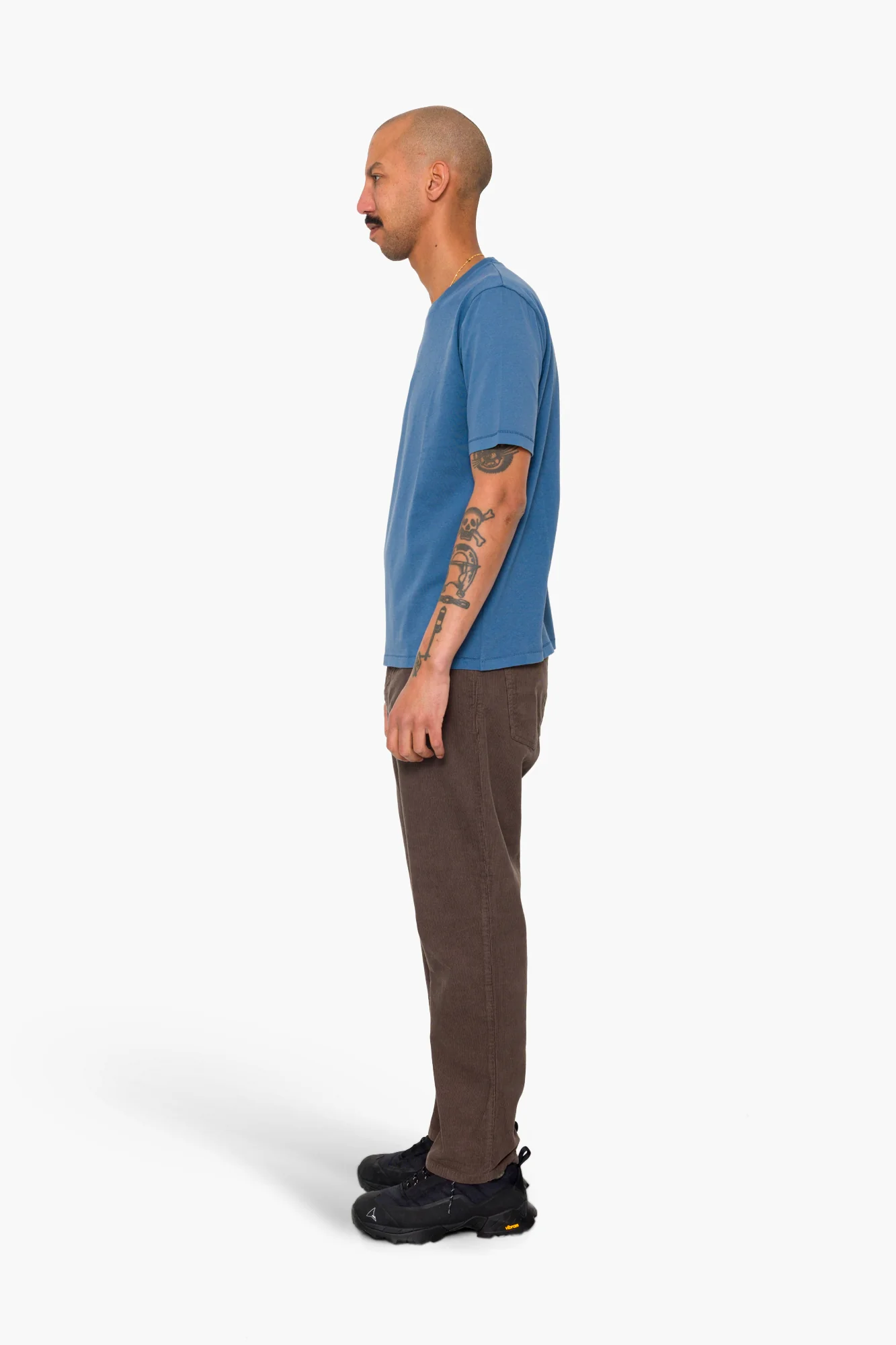 Contrast Sleeve T-Shirt - Soft Blue - Image 4