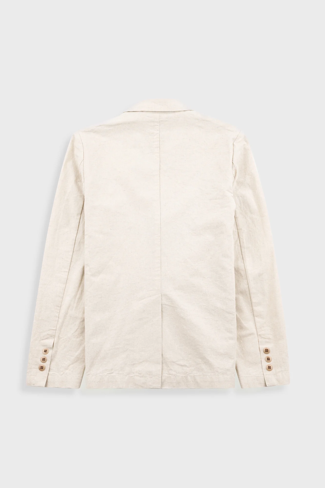 Cotton Linen Blazer - Natural Linen Canvas - Image 10