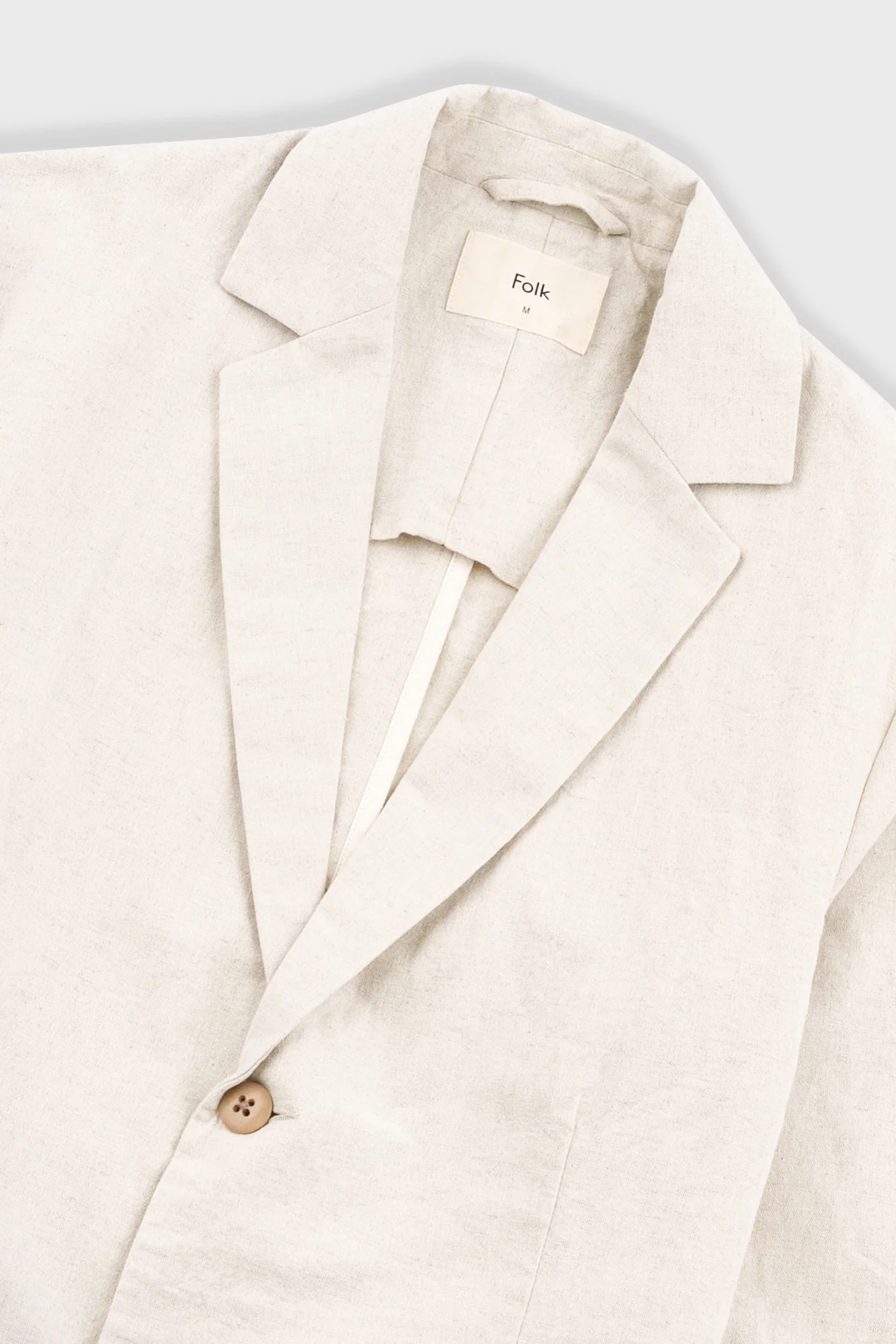 Cotton Linen Blazer - Natural Linen Canvas - Image 7