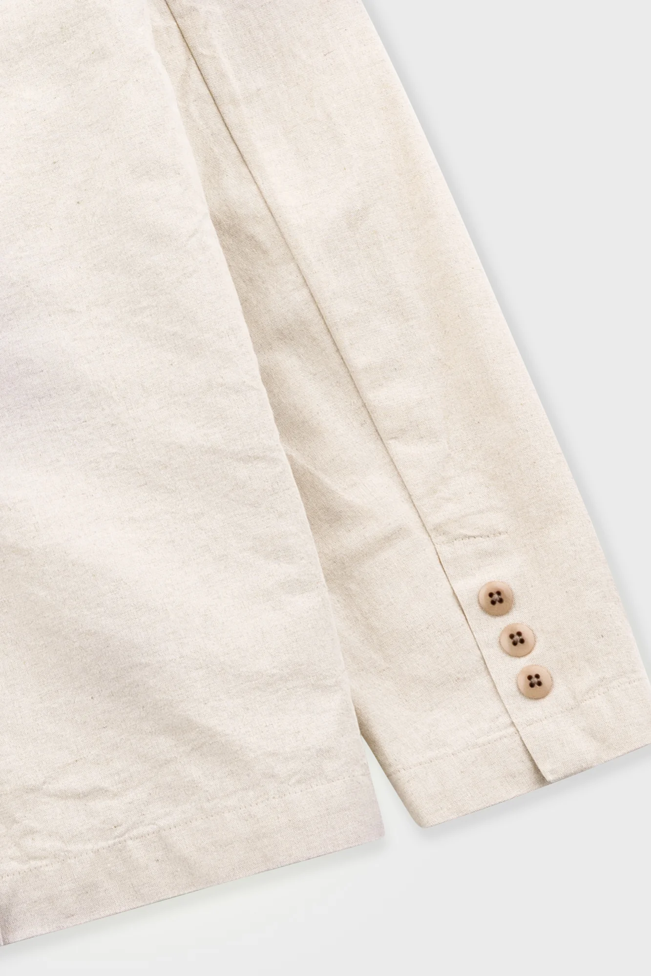 Cotton Linen Blazer - Natural Linen Canvas - Image 8
