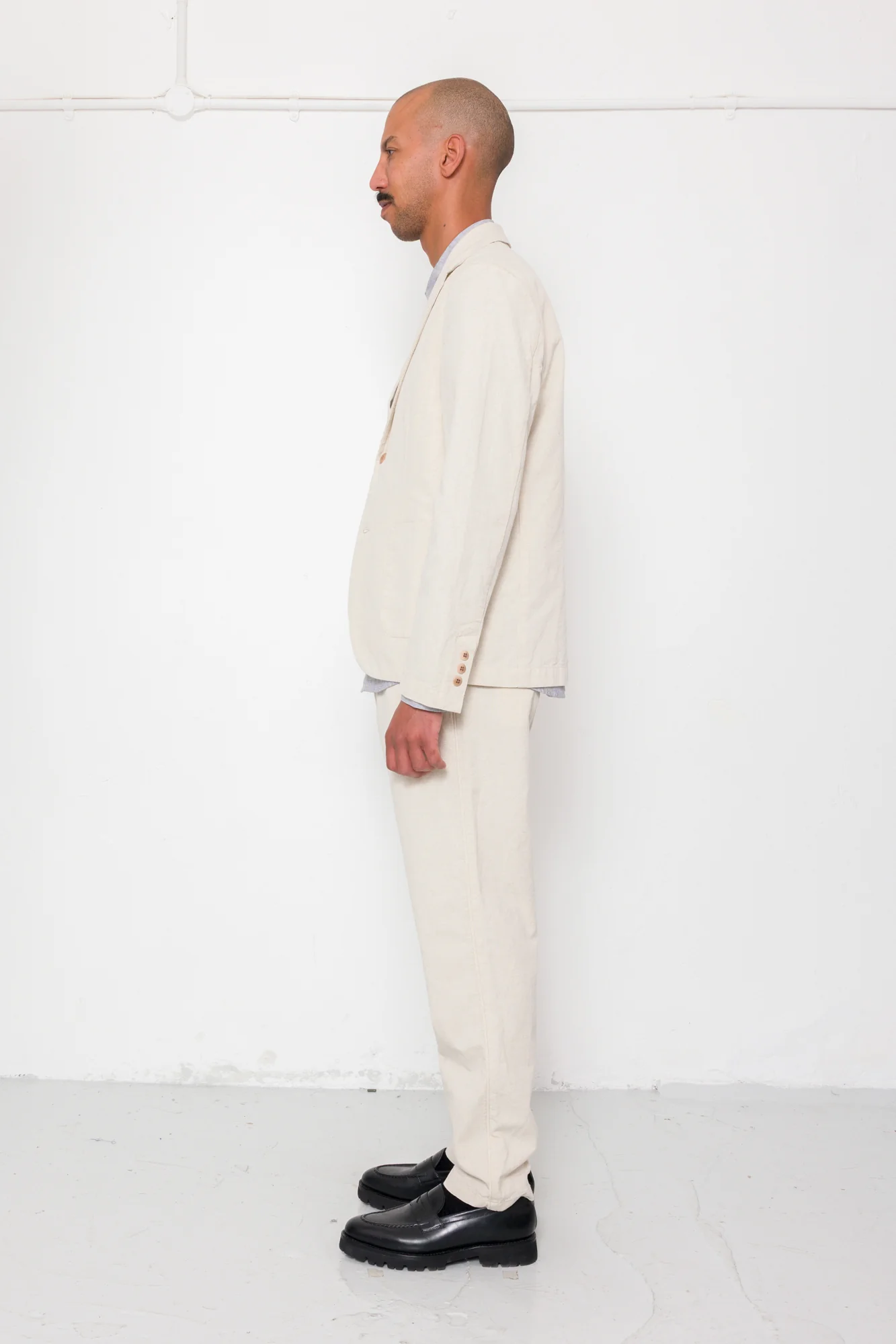 Cotton Linen Trouser - Natural Linen Canvas - Image 4