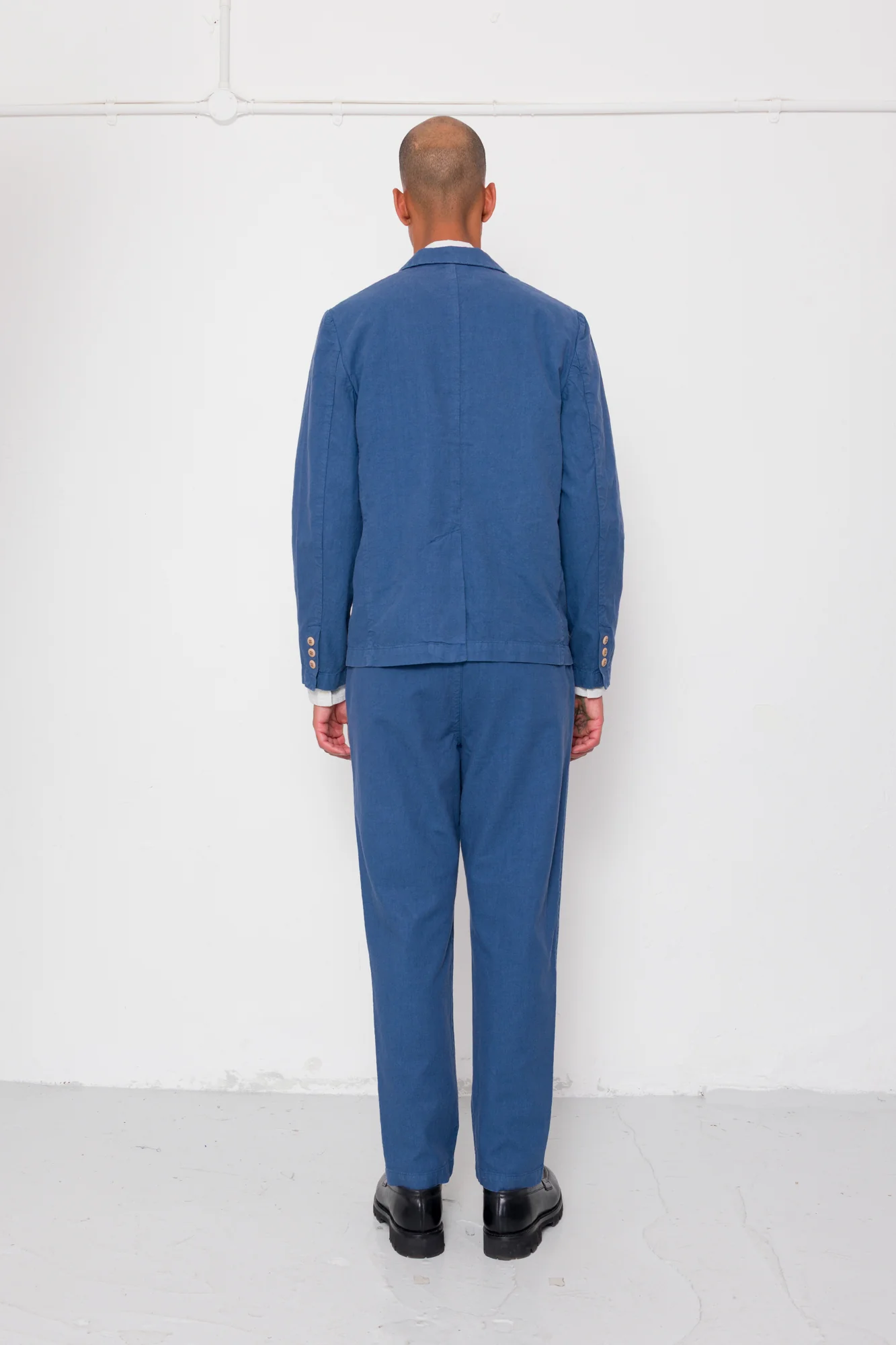 Cotton Linen Trouser - Woad - Image 6